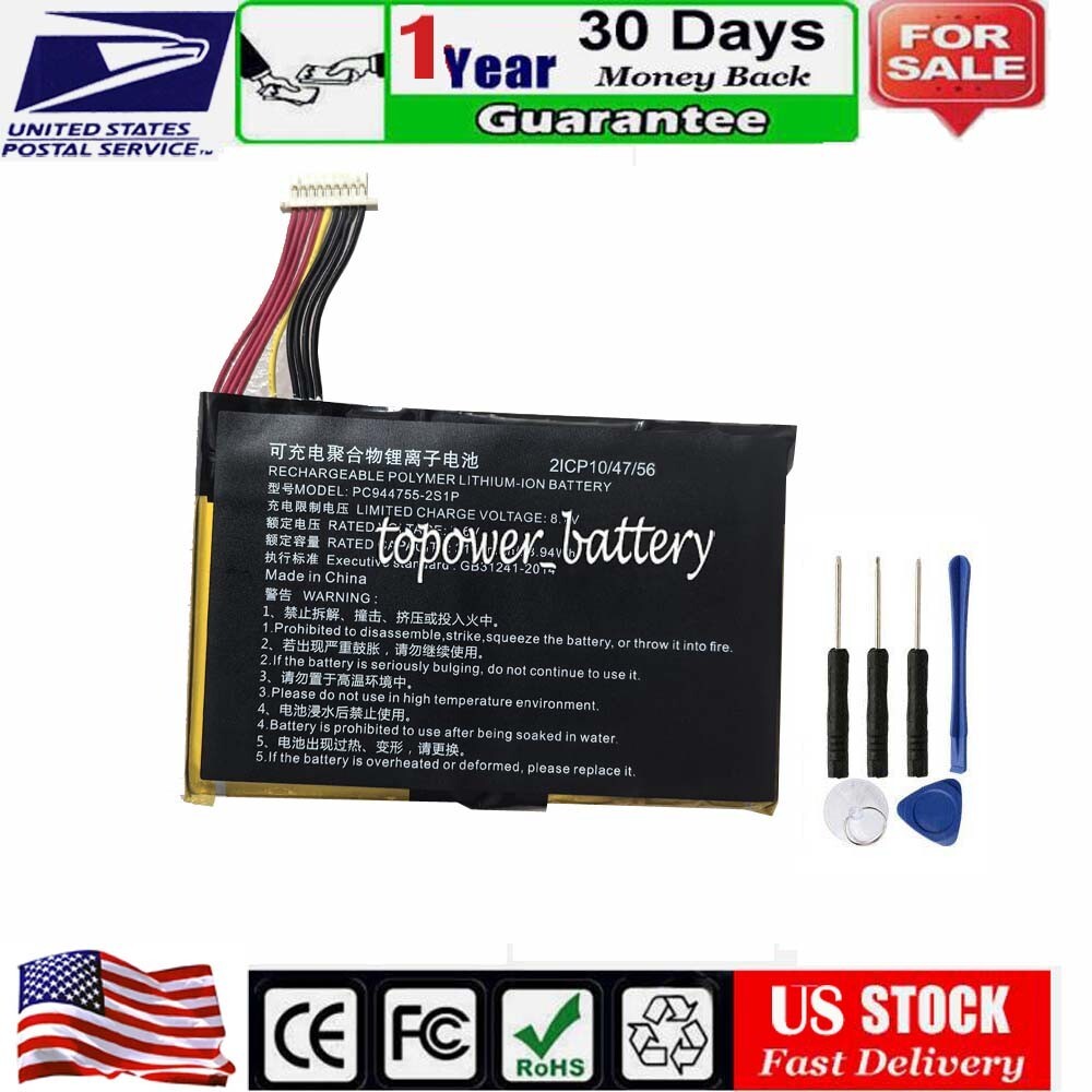 New PC944755-2S1P laptop battery for max 2 diagnostic 7.6V 4 cell