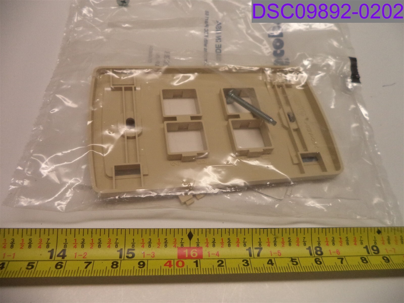 Qty = 7: CommScope Ivory Faceplate P/N CC0022038