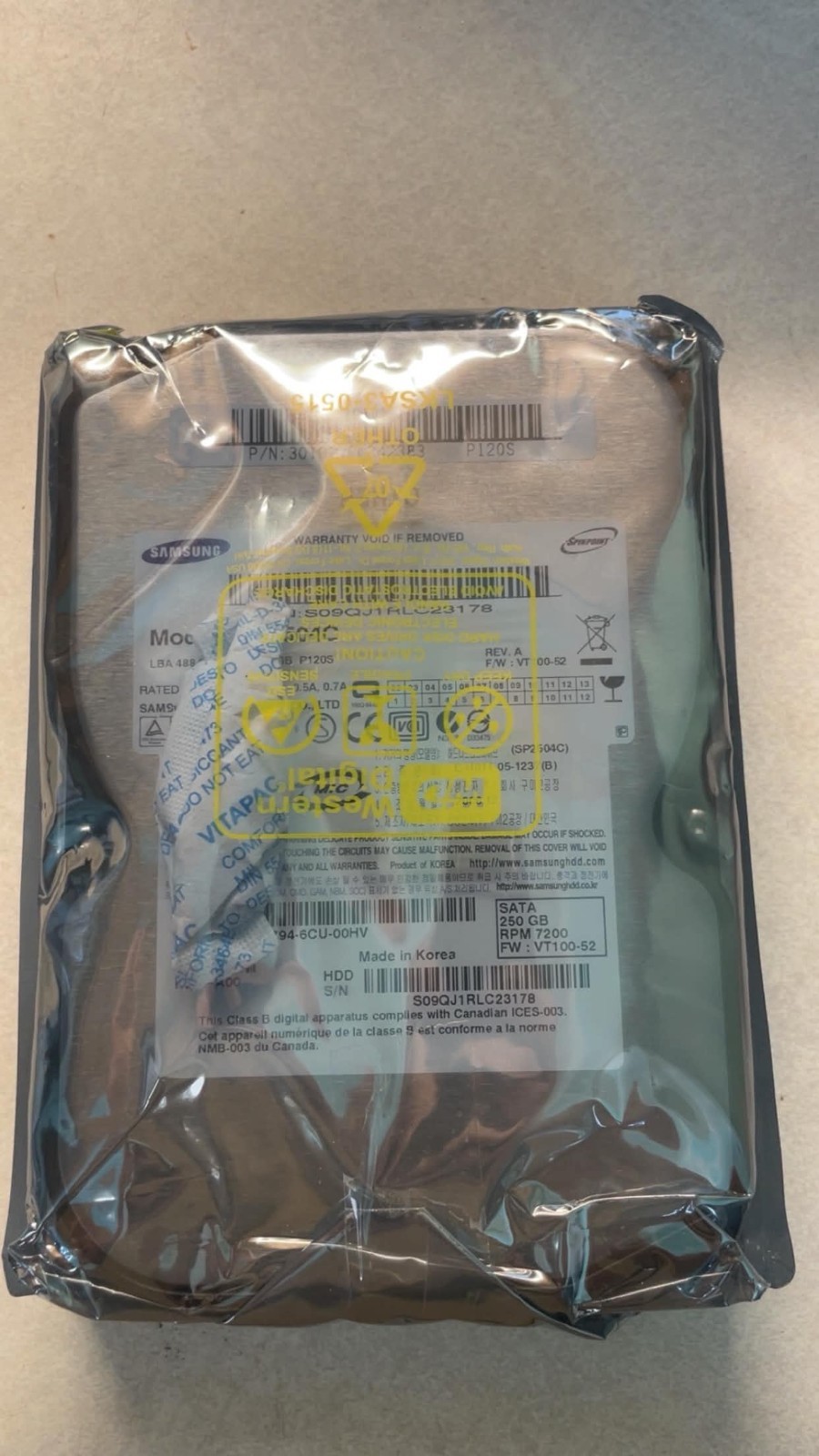 1TB HDD, SEALED