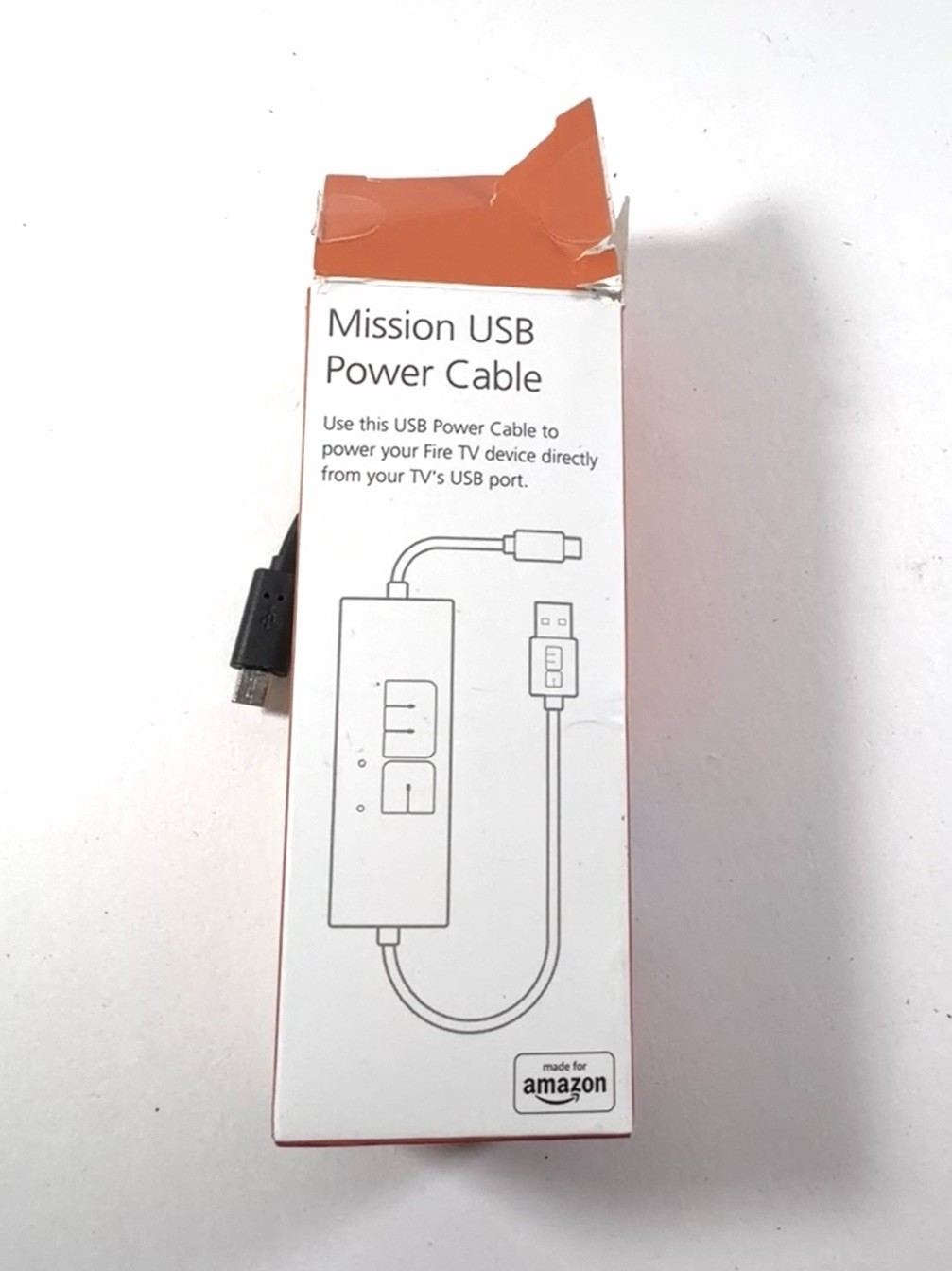 Mission Cables MC45 USB Power Cable for Amazon Fire TV