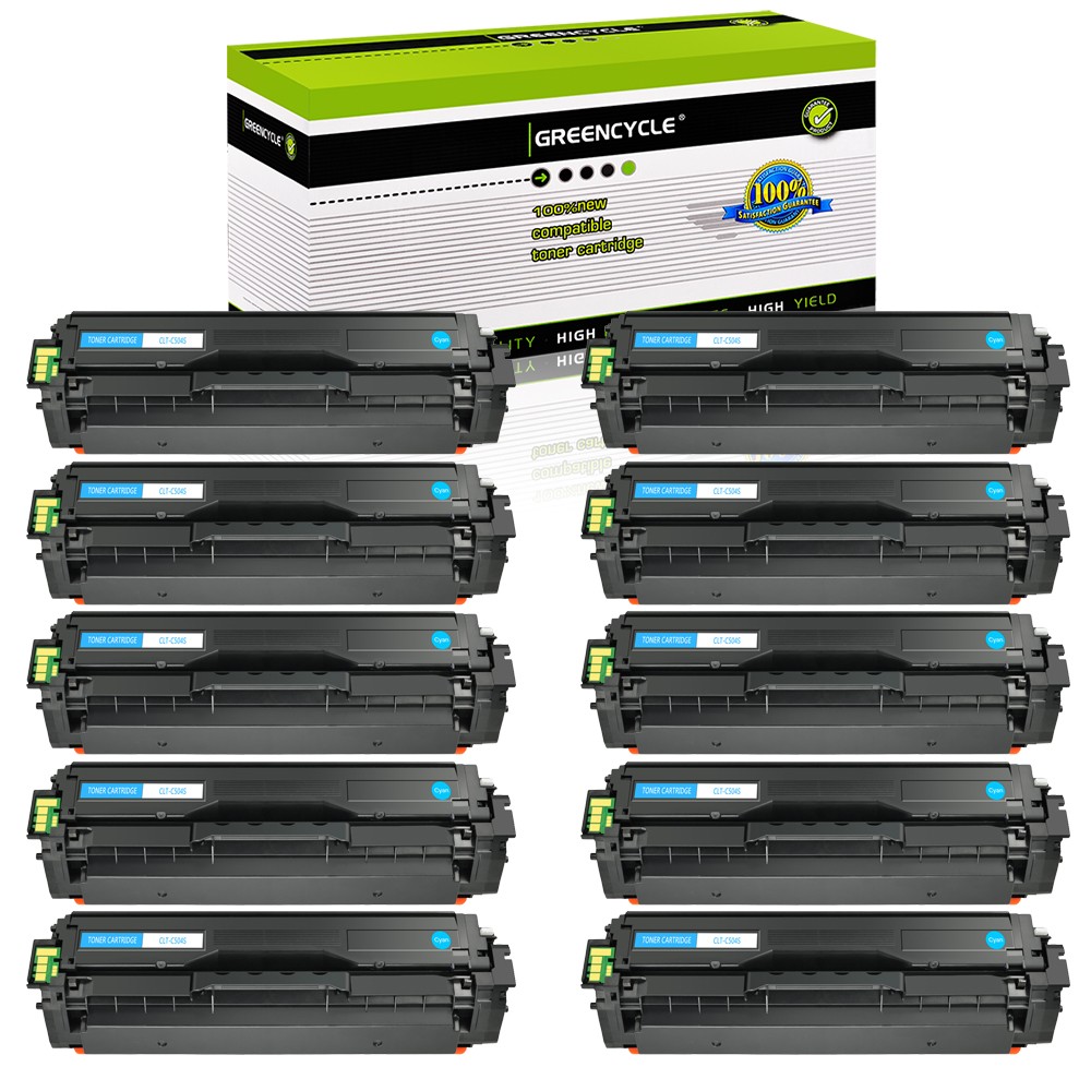 10PK CLT-C504S C504S Cyan Toner Fits For Samsung CLP-415N CLP-415NW CLP-470 470N