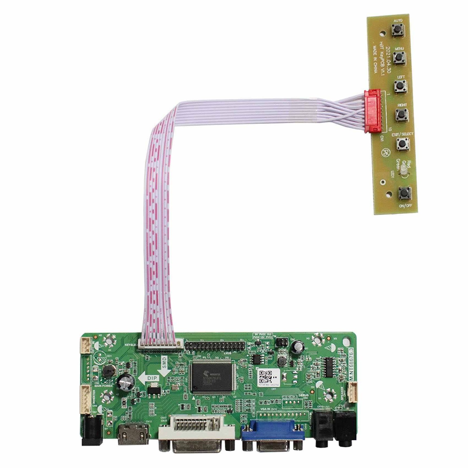 DVI VGA LCD Controller Board for 17 Inch 1280x960 30 Pin LVDS Display