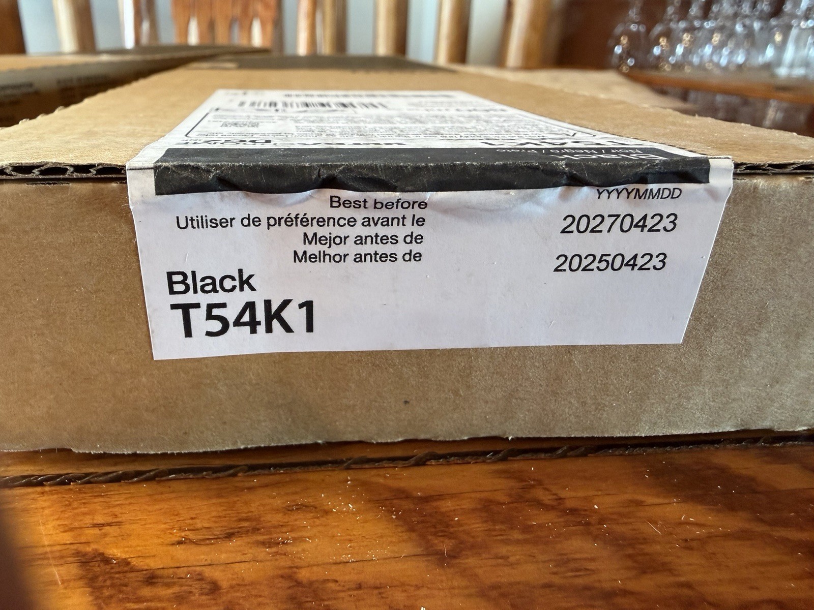 Epson T54K1 Black Ink Cartridge. F2270 New Unopened. Expires 4/23/2027