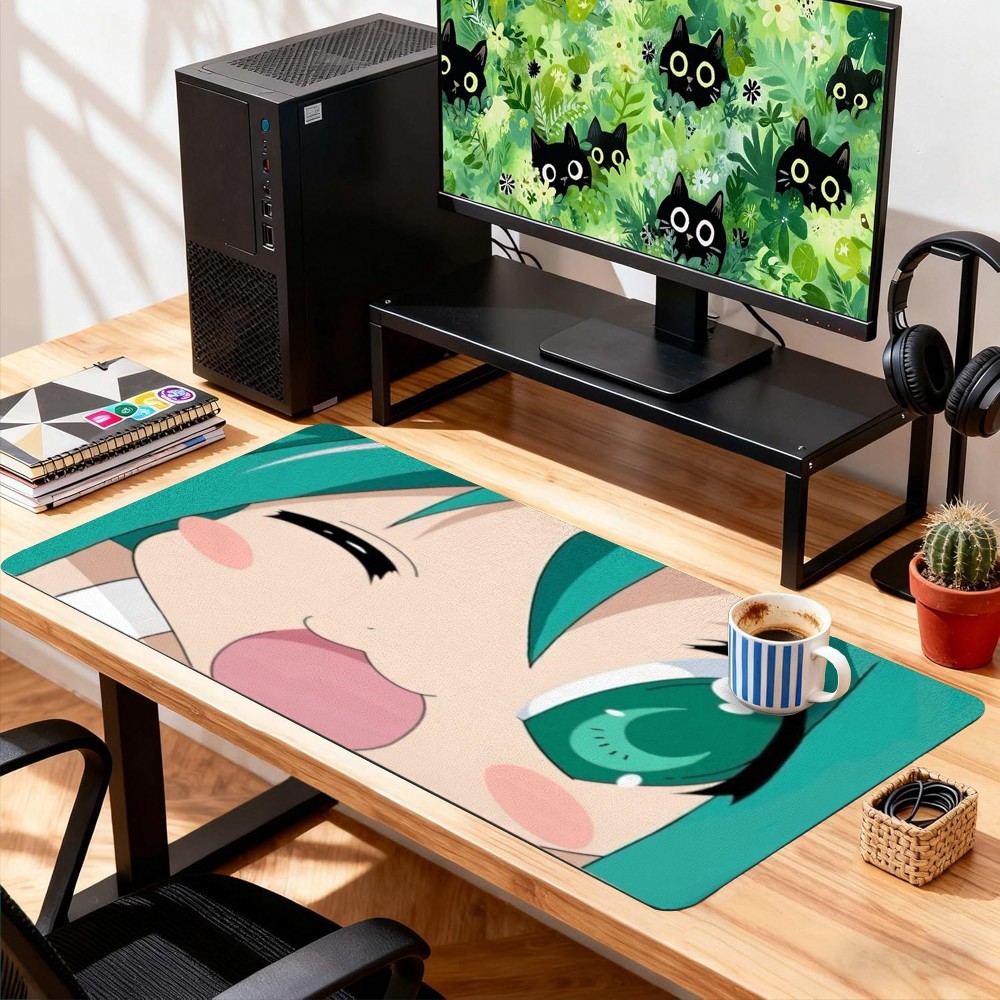 1pc Large Extended Gaming Mouse Pad with Eye Design | Rubber Mousepad for Comp