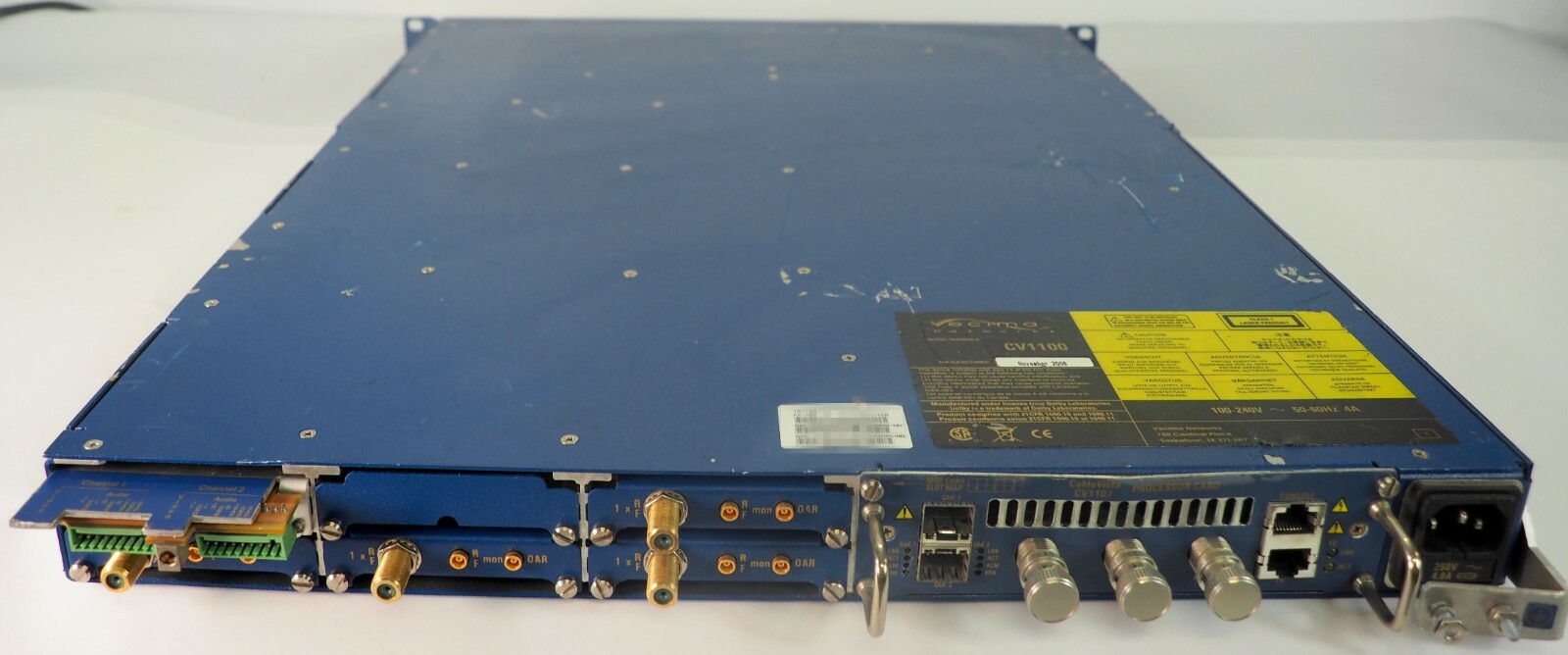 Vecima Networks CableVista CV1100 Chassis + Processor Card and 5 Mod Cards