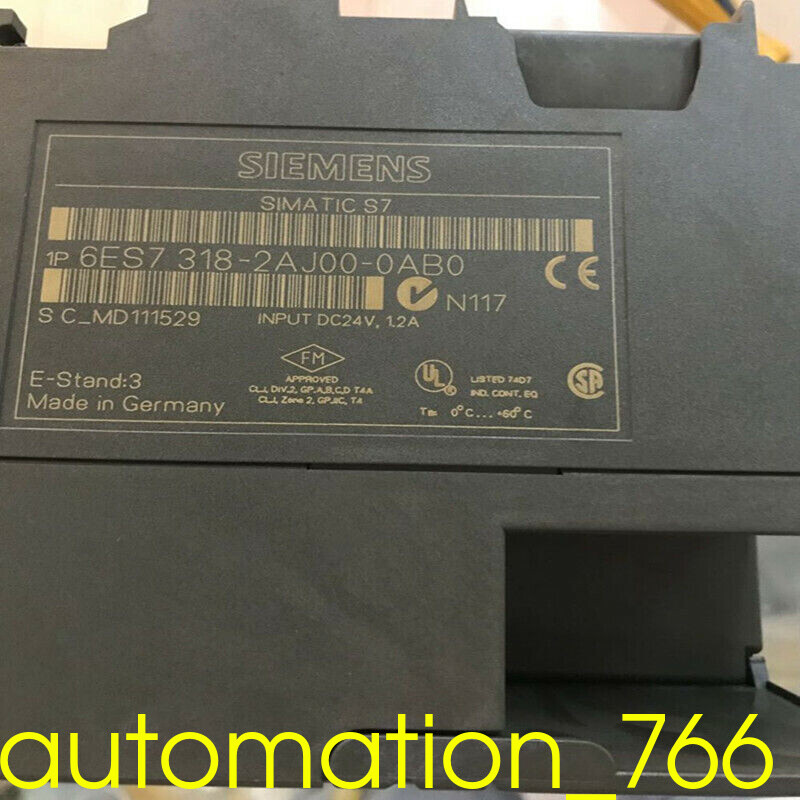 Siemens 6ES7318-2AJ00-0AB0 CPU Module Brand New Via DHL or FedEx