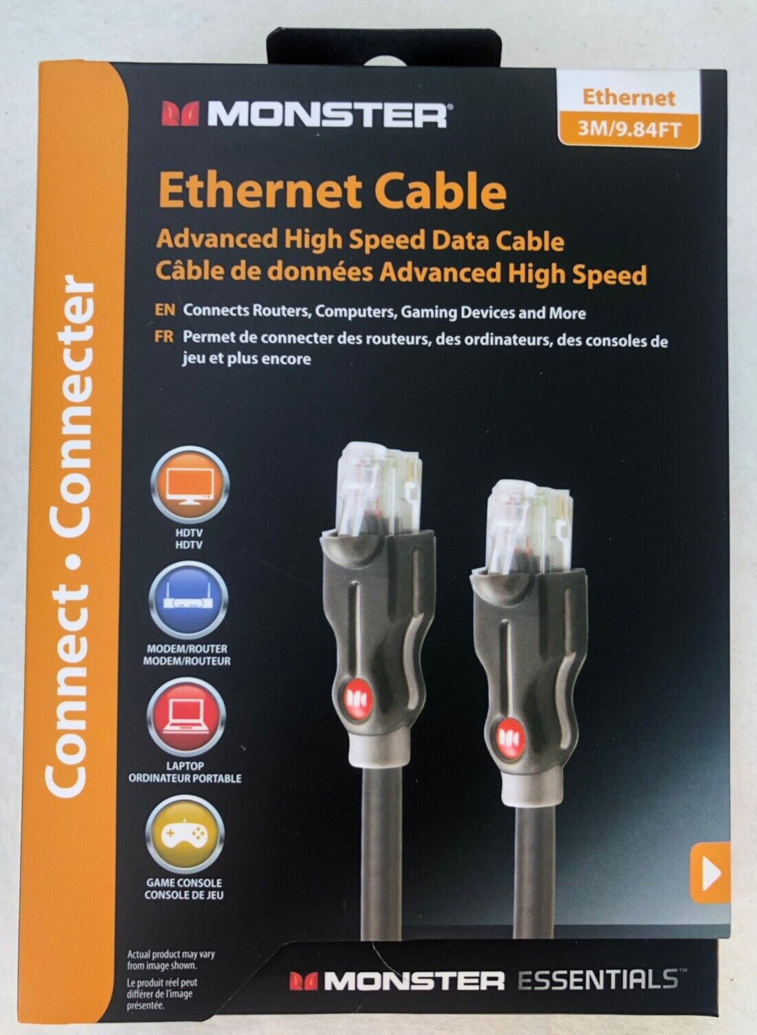 Monster Ethernet Cable - Advanced High Speed Data Cable - 3 Meter/9.84 Feet NEW