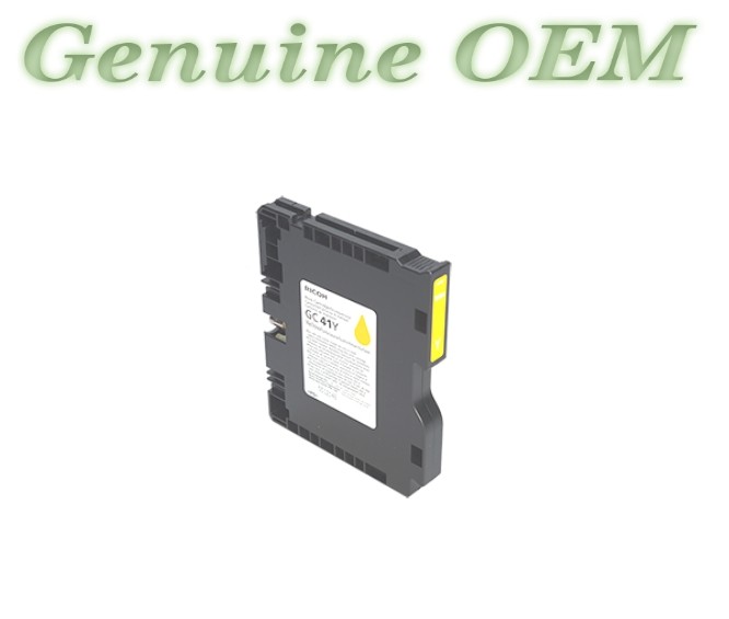 405764/GC41Y Original OEM Ricoh Ink Cartridge, Yellow Genuine Sealed