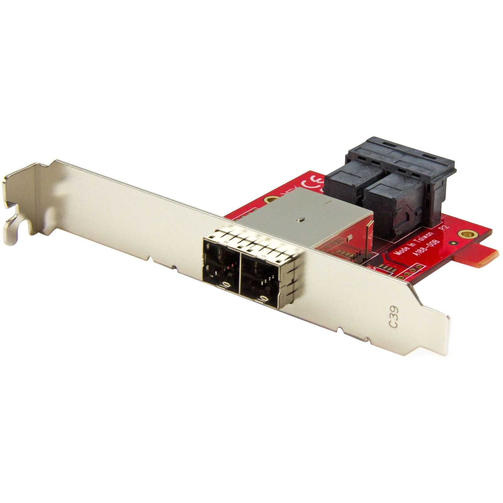 StarTech.com Mini-SAS Adapter - Dual SFF-8643 to SFF-8644 - with Full and Low-Pr