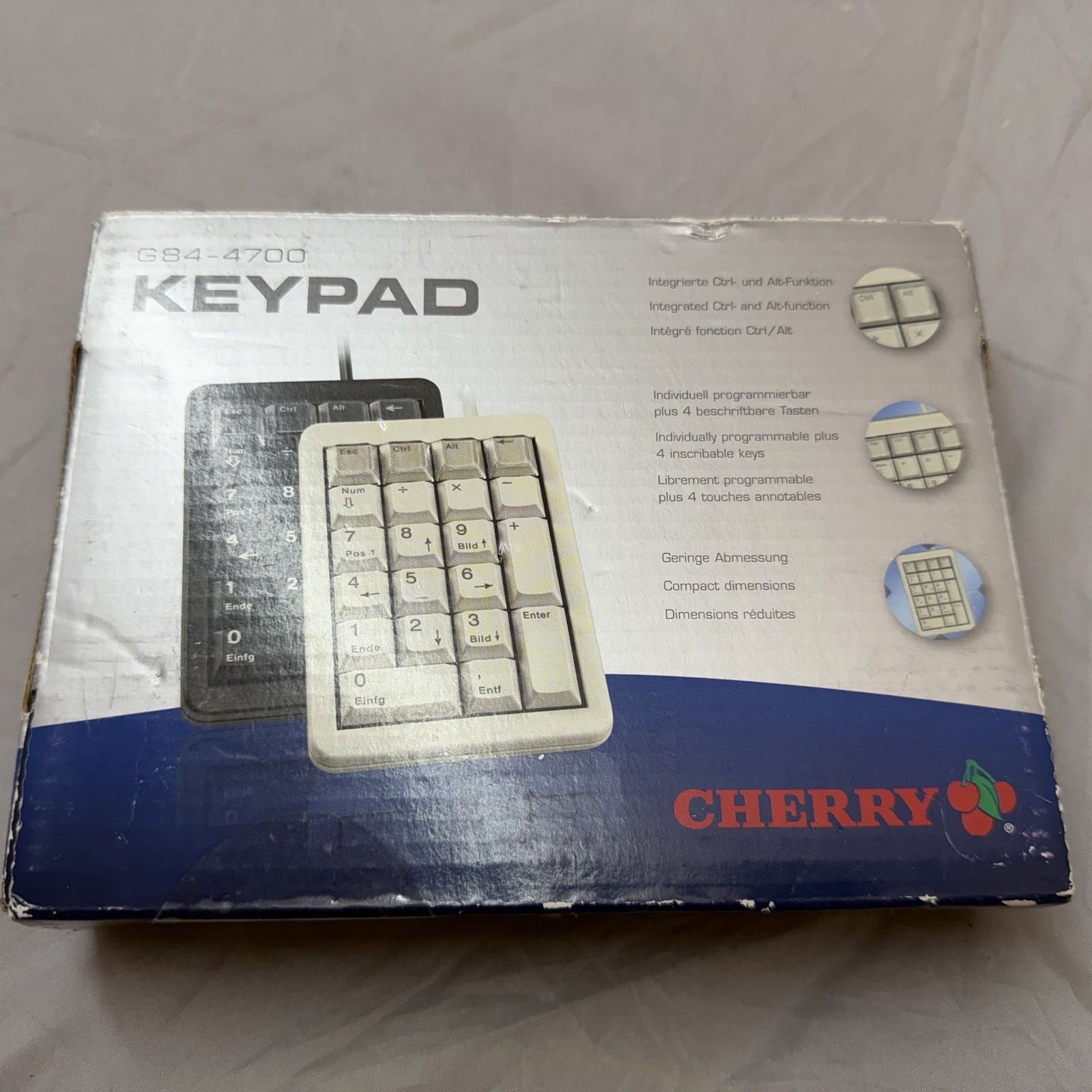 Cherry G84-4700 Individually Programmable Numeric Keypad USB New In Box - Black