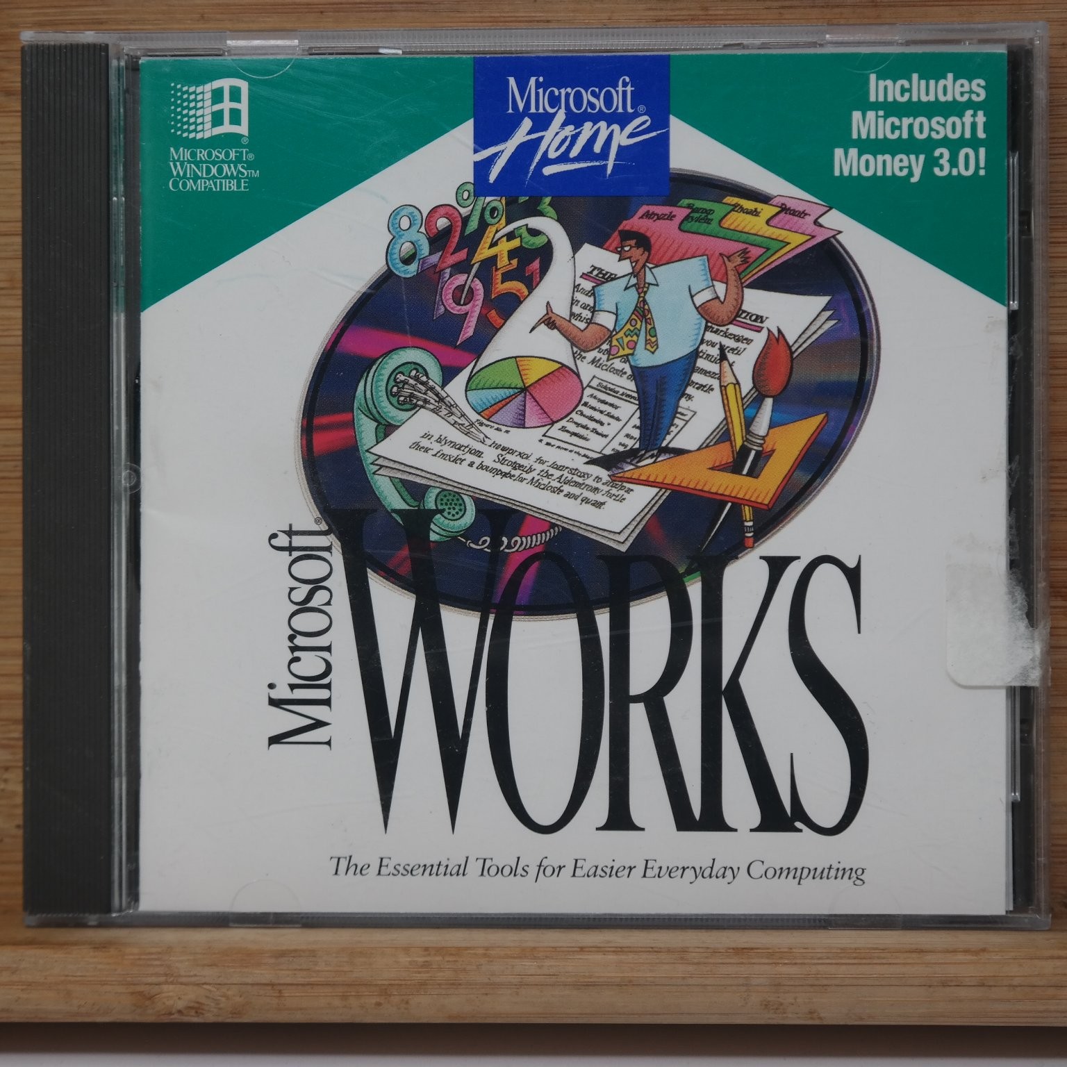 Microsoft Works 3.0 for Windows Cd-rom OEM w/ Money 3.0 Vintage Software