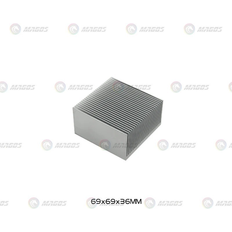 Aluminum Water Cooling Radiator Heat Sink Dense Fin PC Heatsink 69mm Wide