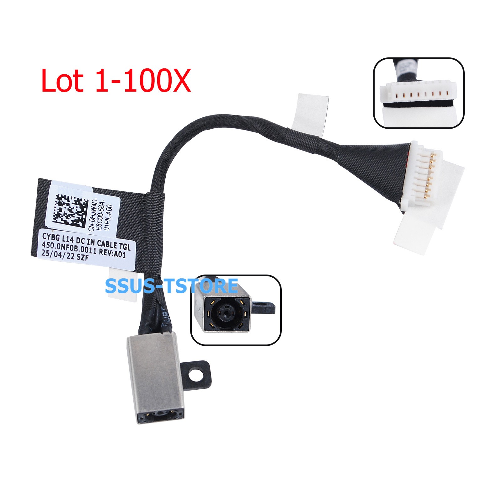 Lot DC IN Power Jack Charging Socket Cable For Dell Latitude 3420 3520 0HJW4D