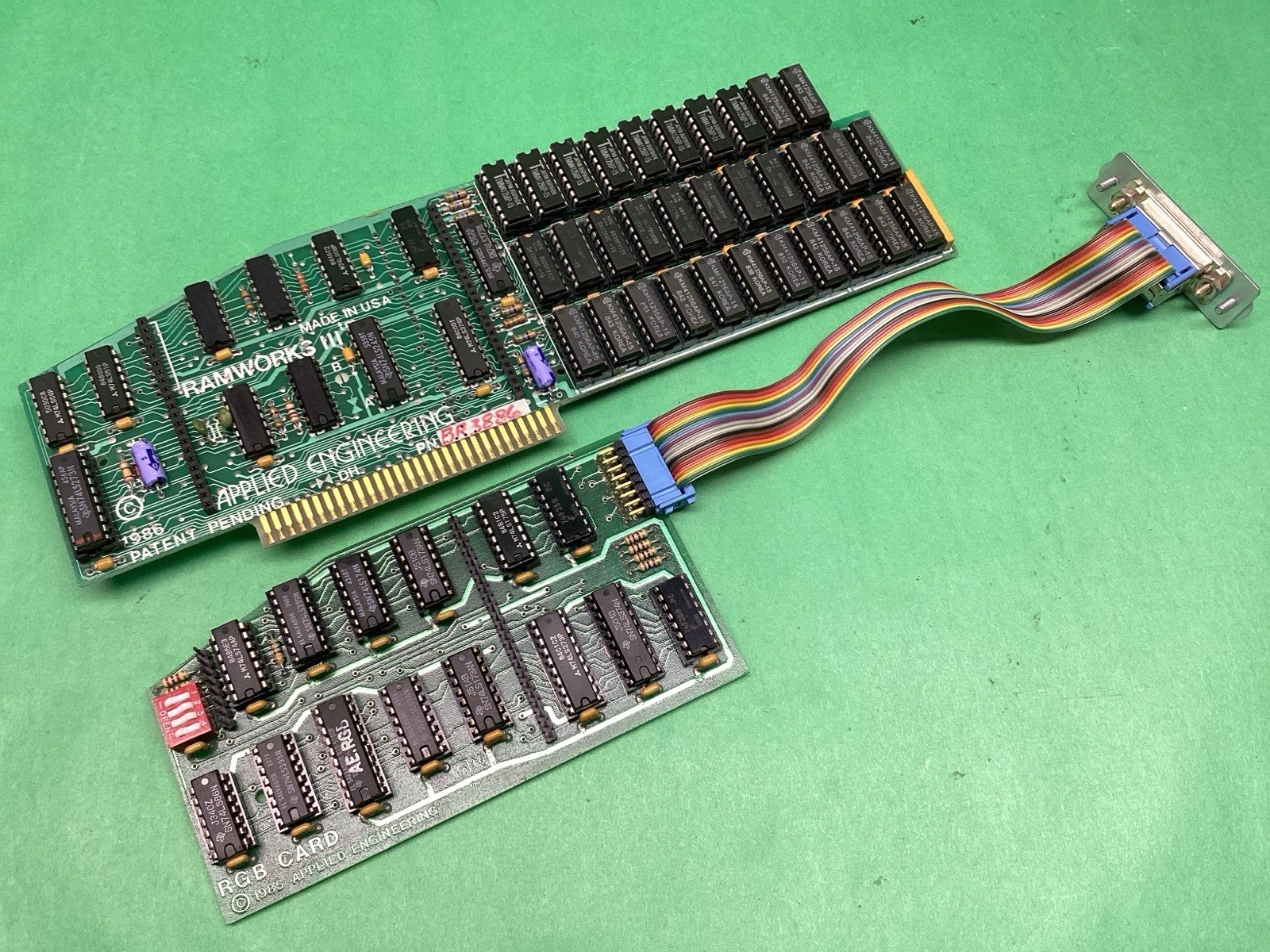 Apple IIe RamWorks III Memory Expansion Card 1MB ? + RGB Card - UNTESTED