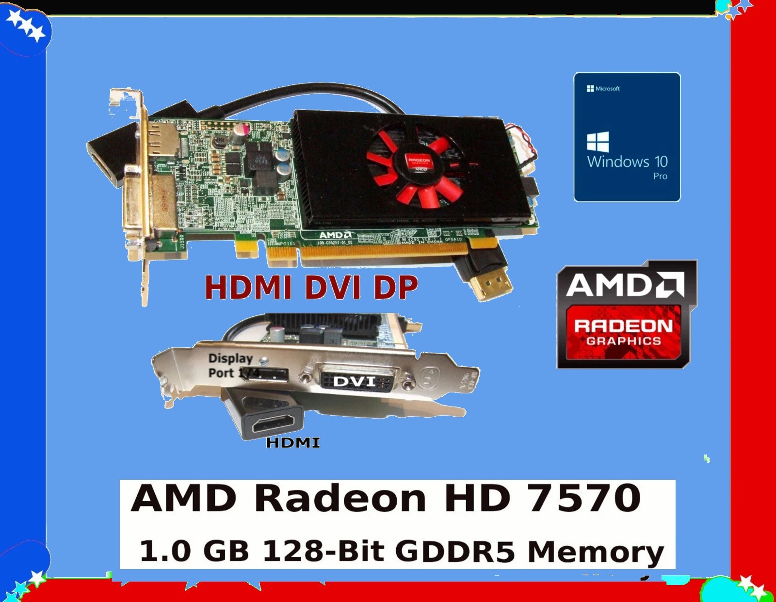 OVERCLOCKABLE✔️RETRO✔️GAME DDR5 Video Card ✔️HDMI-DVI-DP Ports✔️  DELL HP
