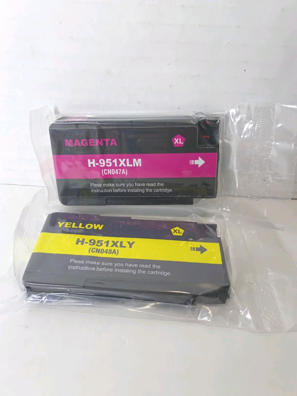 New 2 Pack Compatible Ink Cartridge Replacement H 951XL. YELLOW-MAGENTA. 