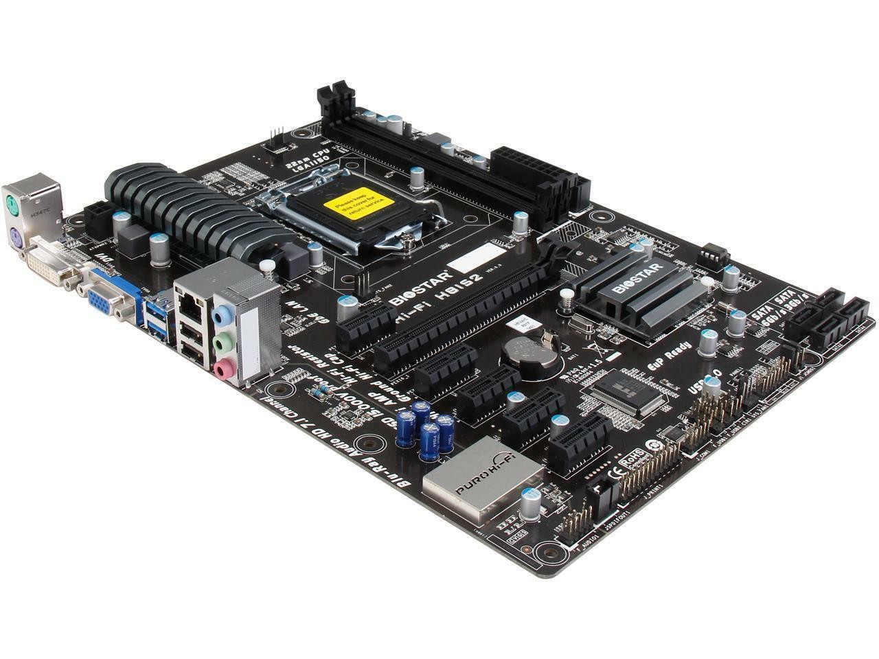 Good working BIOSTAR Hi-Fi H81S2 Intel H81 LGA1150 DDR3 ATX Motherboard
