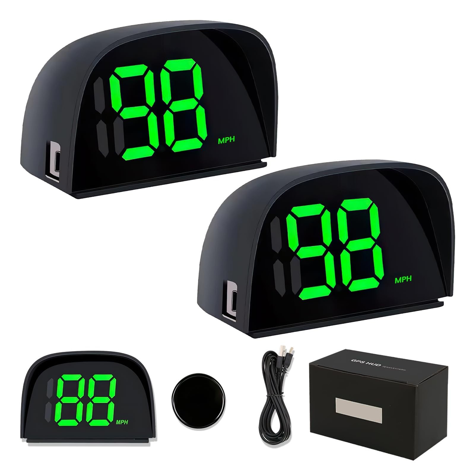 2 Pack GPS Digital Speedometer for Car MPH Golf Cart Universal HUD Speed Mete...