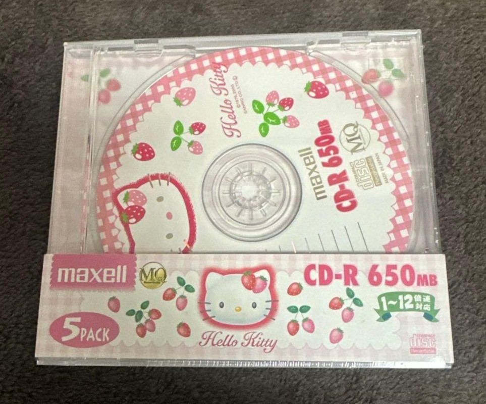 [ New ] MAXELL CD-R 650MB Hello Kitty lot of 5 260603