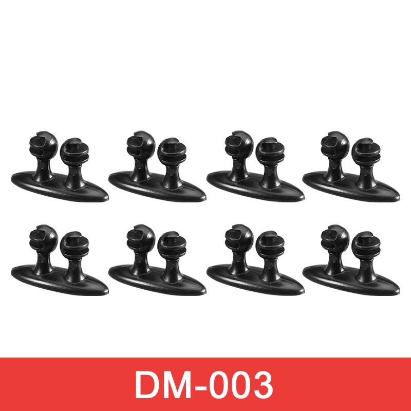 8PCS Car Interior Wire Cable Holder Charger Line Organizer Data Cable Clip Black