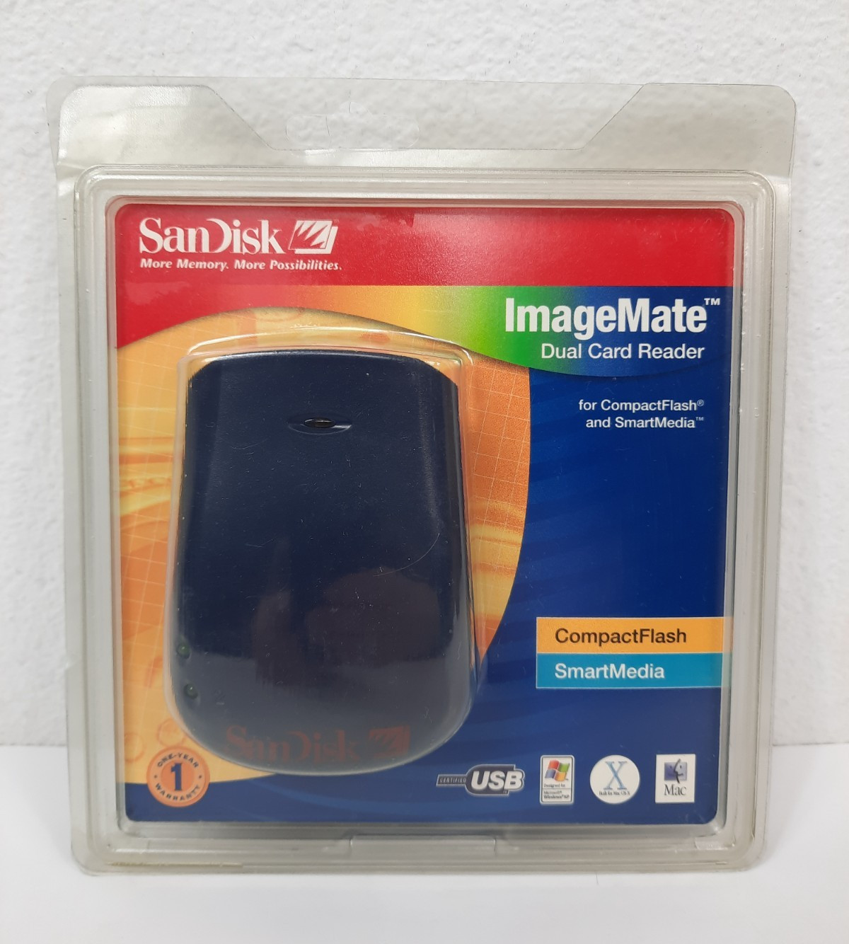 New SanDisk ImageMate Dual Card Reader SDDR-75-07 CompactFlash SmartMedia