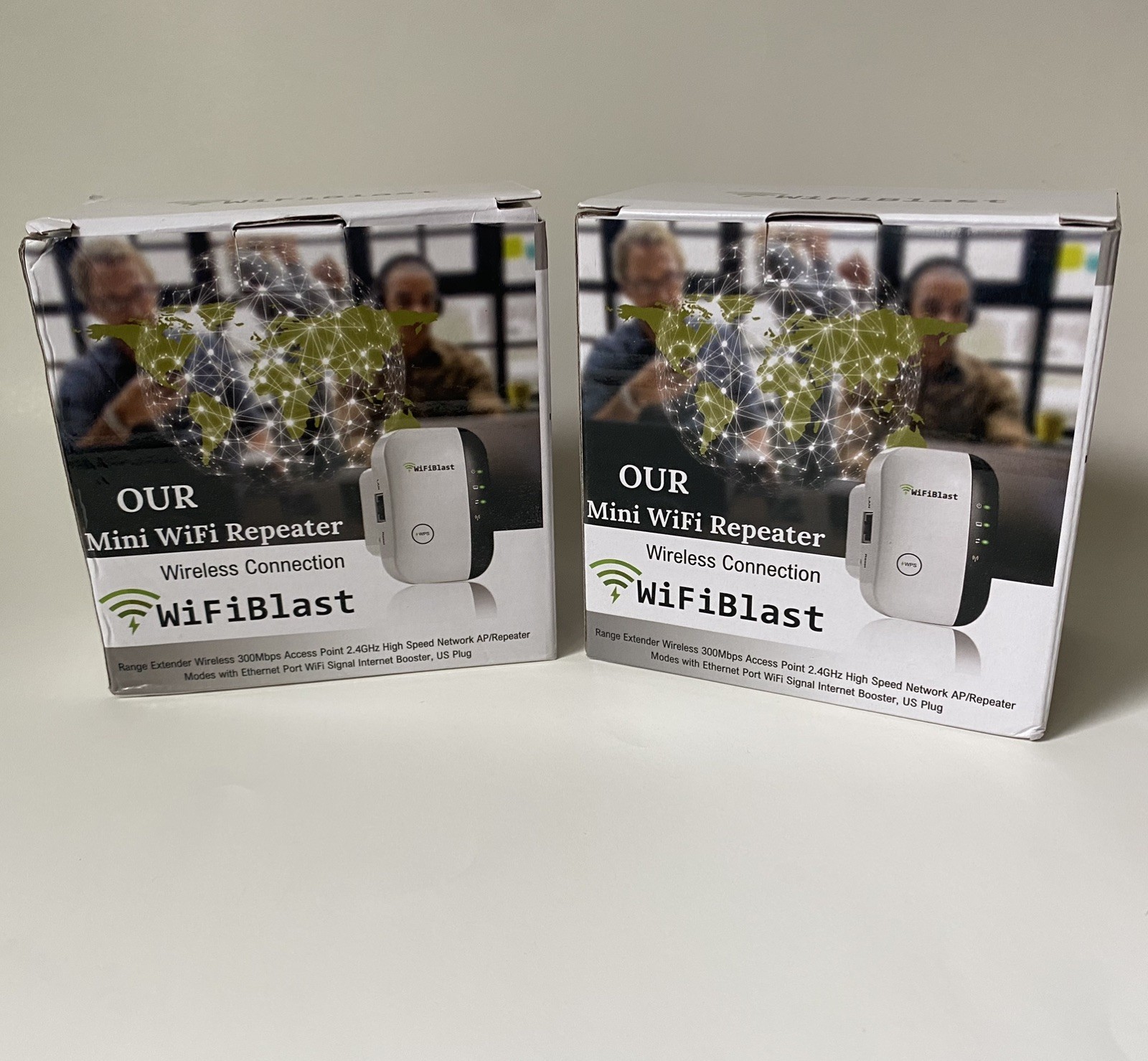 2 Wireless-N 300Mbps Wi-Fi Repeater Range Extender Signal Booster Lot AP Mini