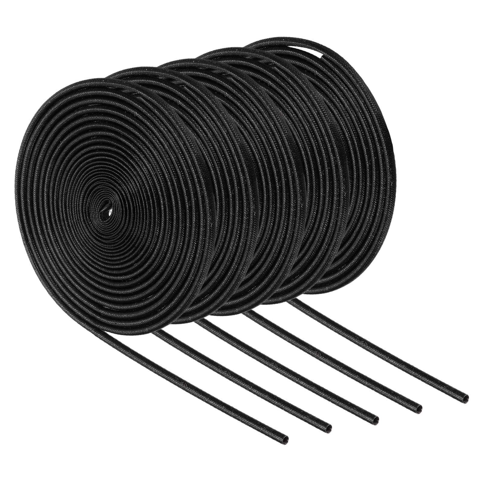 Wire Insulation Braid Fire Sleeve 9.8Ft-2mm 5Pcs