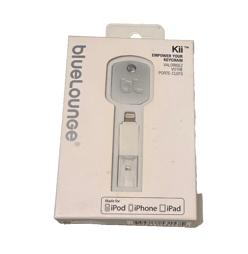 Bluelounge Kii Empower Your USB Keychain Charger, WHITE KI-WH-L New NIB