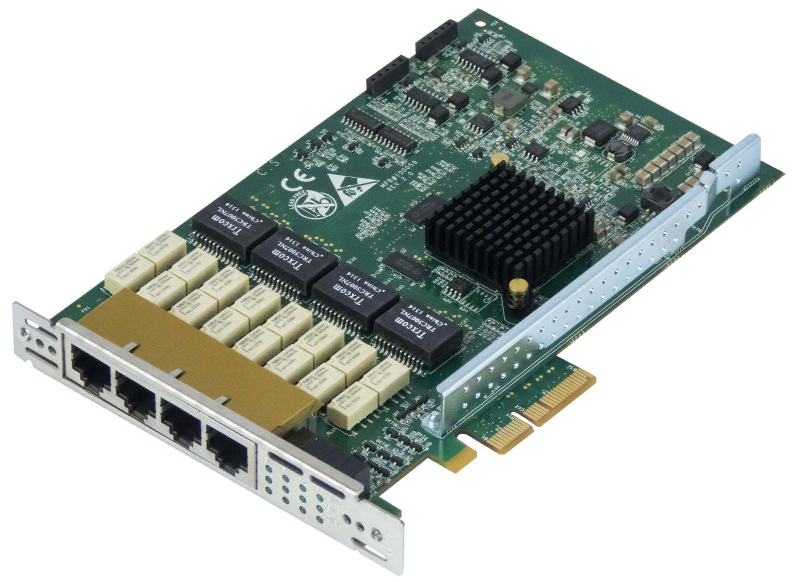 Quad Gigabit Bypass Card Riverbed 410-00047-01 Rev. 2.2 PCIe