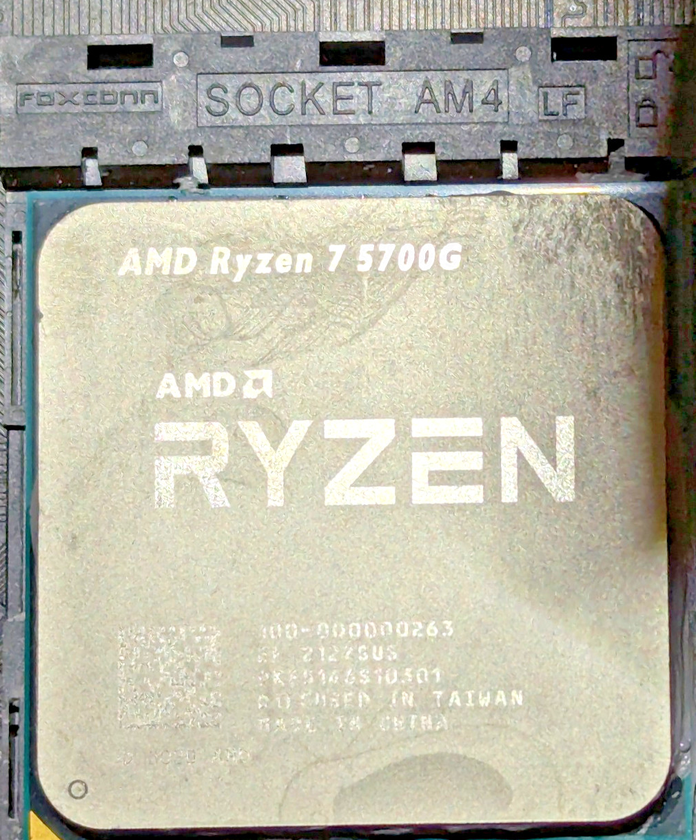 AMD Ryzen 7 5700G AM4 CPU - 3.8GHz 8-Core 16-Thread Desktop Processor Radeon Gfx
