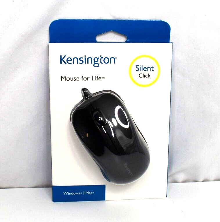 Kensington Wired USB Mouse for Life Left/Right Black (K72110US) New Never Opened
