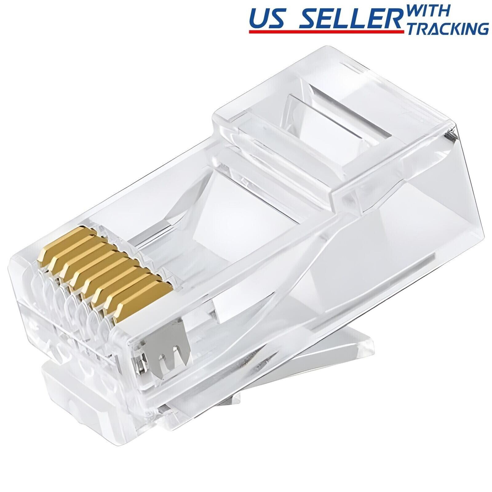100pcs  RJ45 Modular Plug Network Cable LAN Connector Plug End 8P8C CAT5 CAT5E
