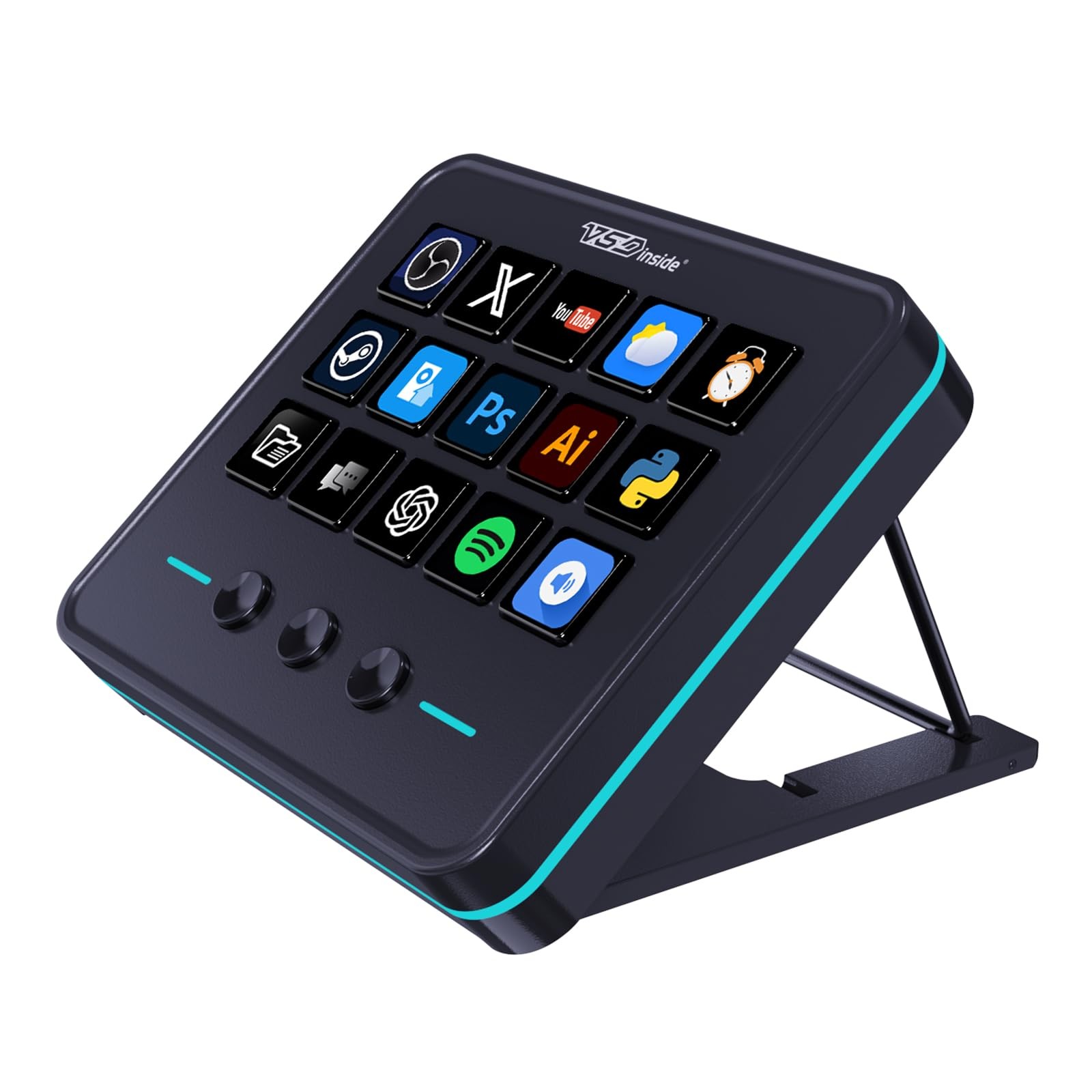 VSDINSIDE M18 Streaming Deck 18 Programmable Keys RGB Lighting Black