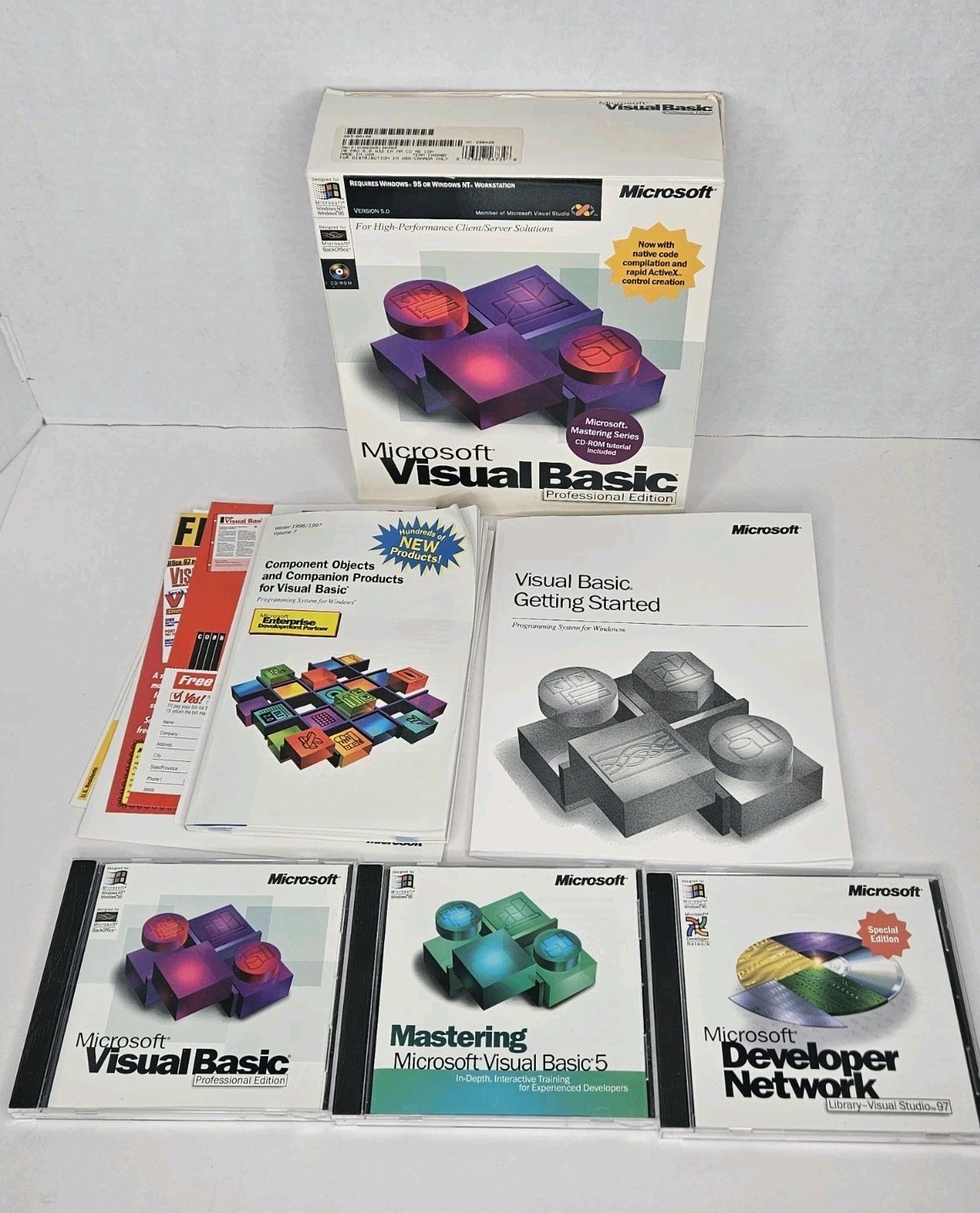 Microsoft Visual Basic 5.0 Professional Edition Win 95 CD-ROM in Retail Box