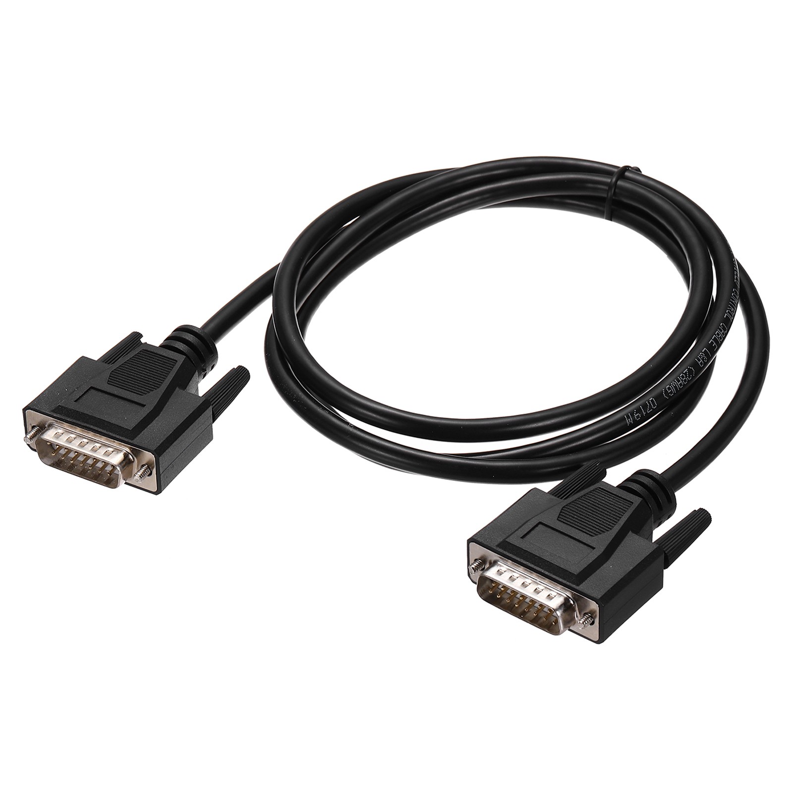 DB15 Serial Cable, 28AWG Aluminium Foil Shielded DB15 Male to Male, 4.9 ft