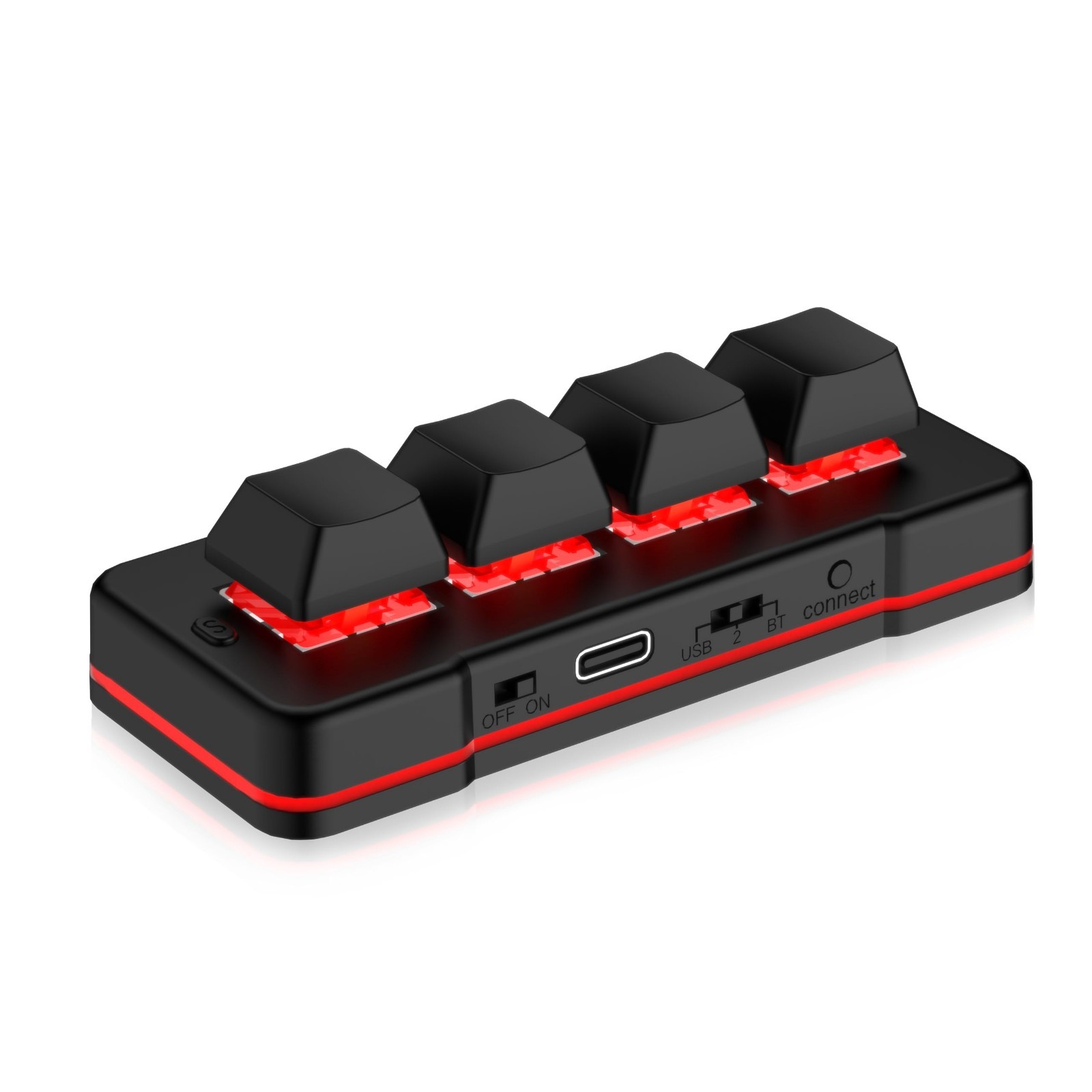Mini Keypad USB Wired & Bluetooth Wireless Keyboard, Programmable for Gaming & O