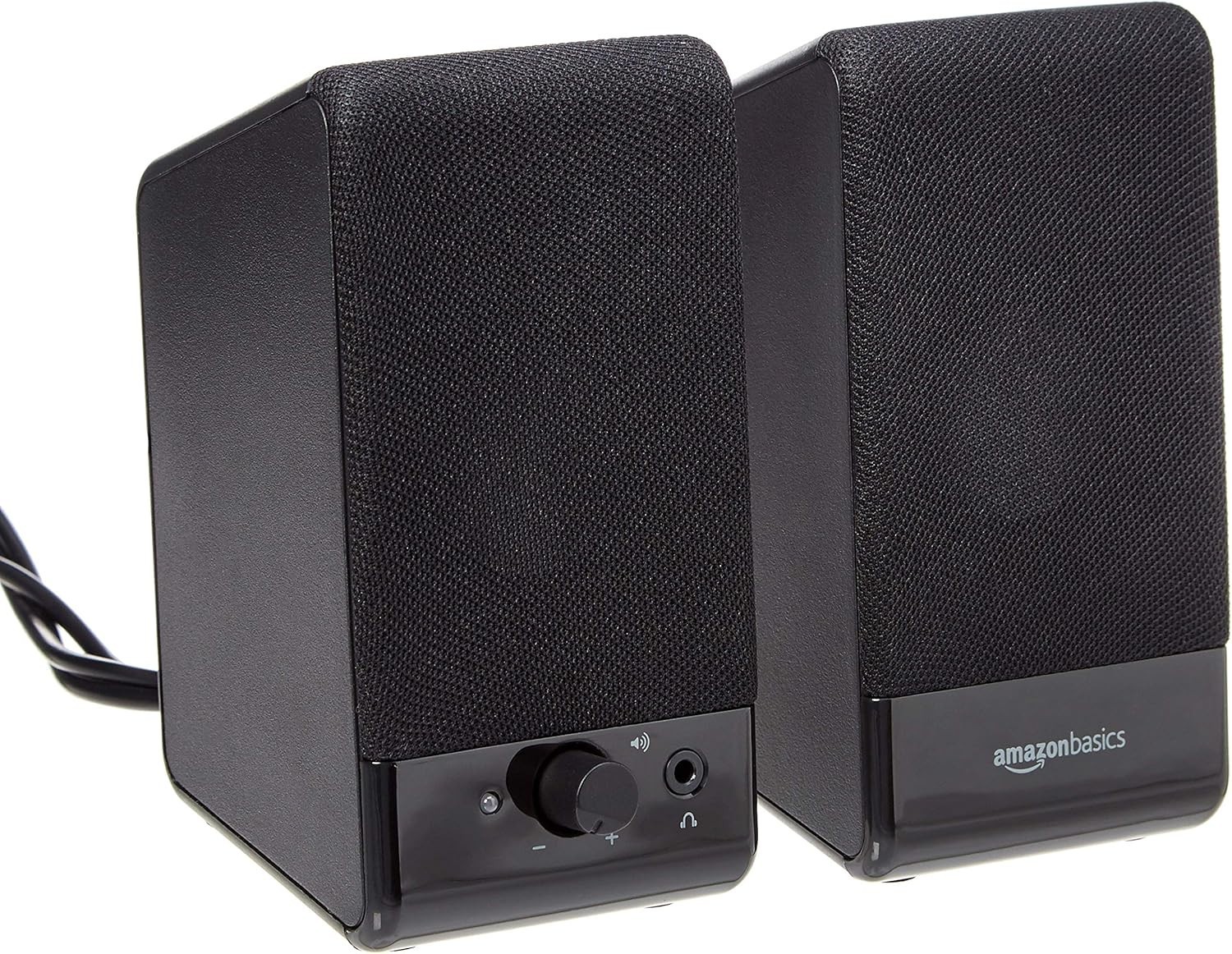 NEW Amazon Basics USB-Powered Computer Speakers Portable for Laptop & PC Black