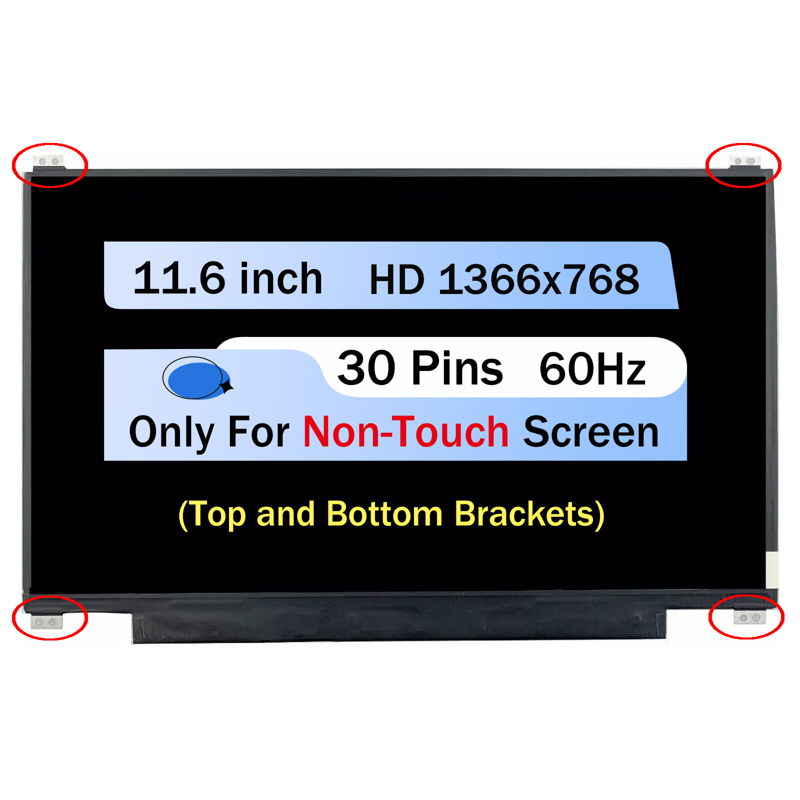 New 11.6" HD LED LCD Screen Replacement B116XTN02.2 HW3A B116XTN02.3 HW3A HW3B