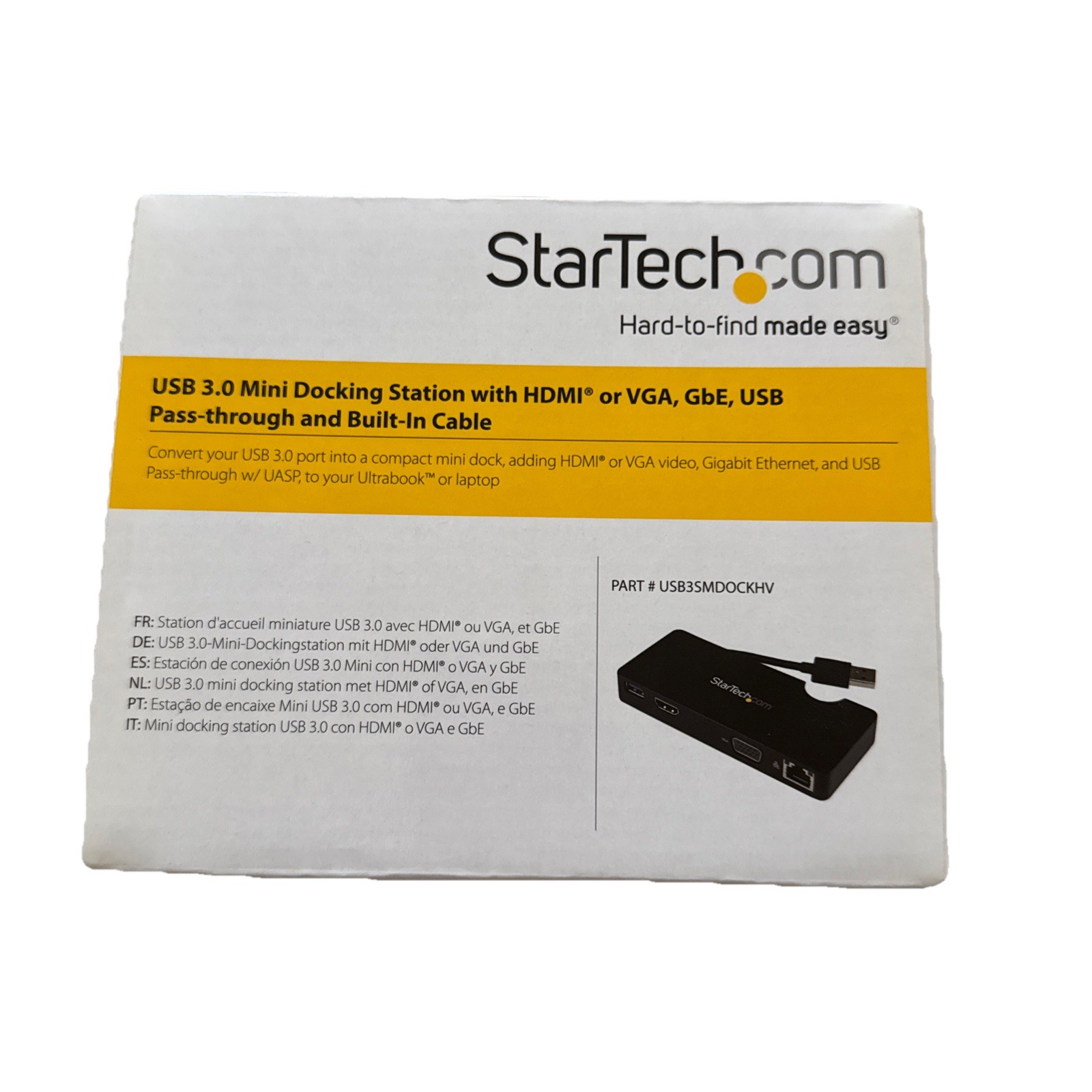 StarTech USB 3.0 Travel Docking Station Laptops HDMI / VGA USB3SMDOCKHV