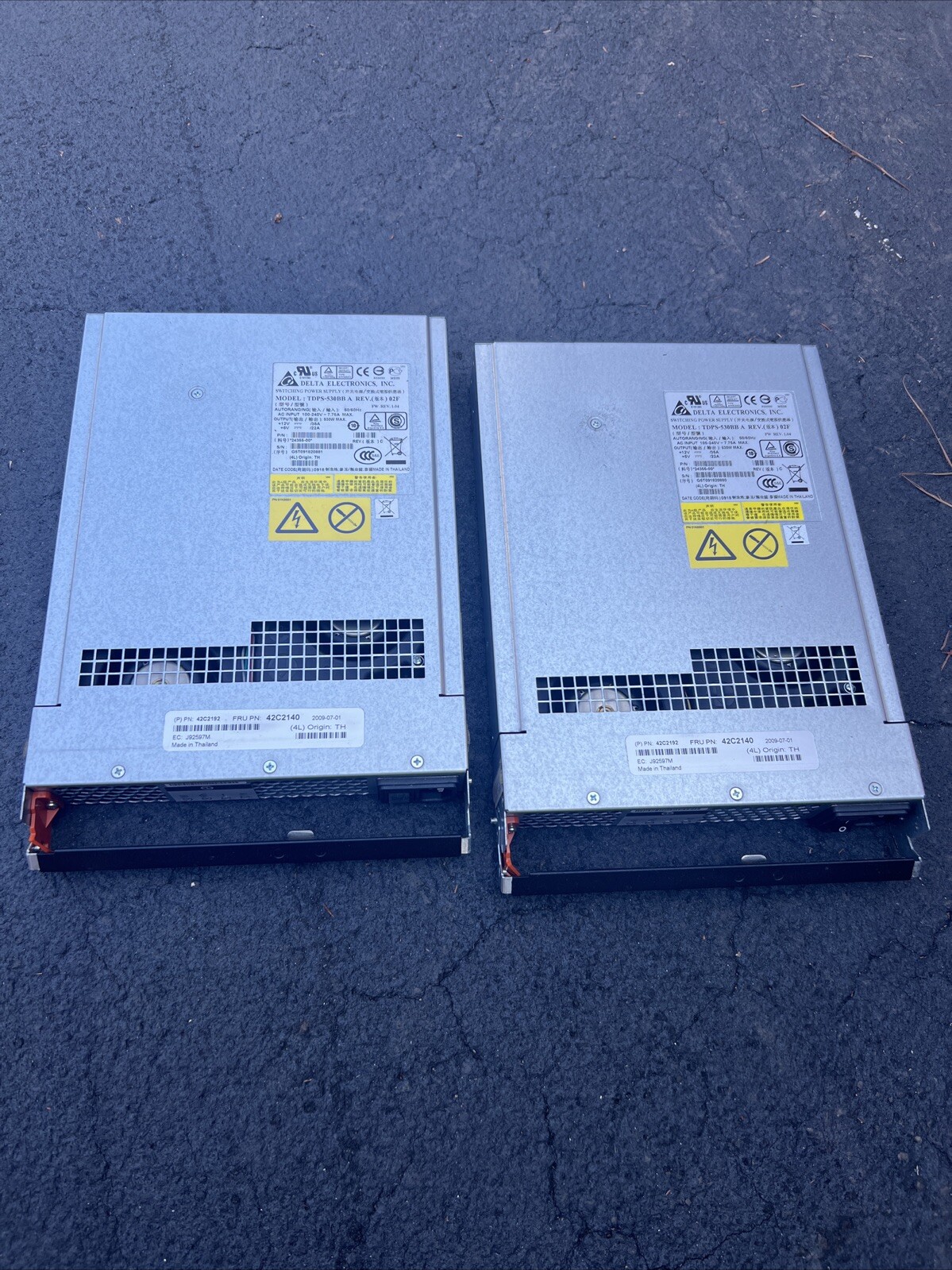 LOT OF 2 42C2140 IBM 530W Power Supply Unit 42C2192 TDPS-530BB A 24355-0