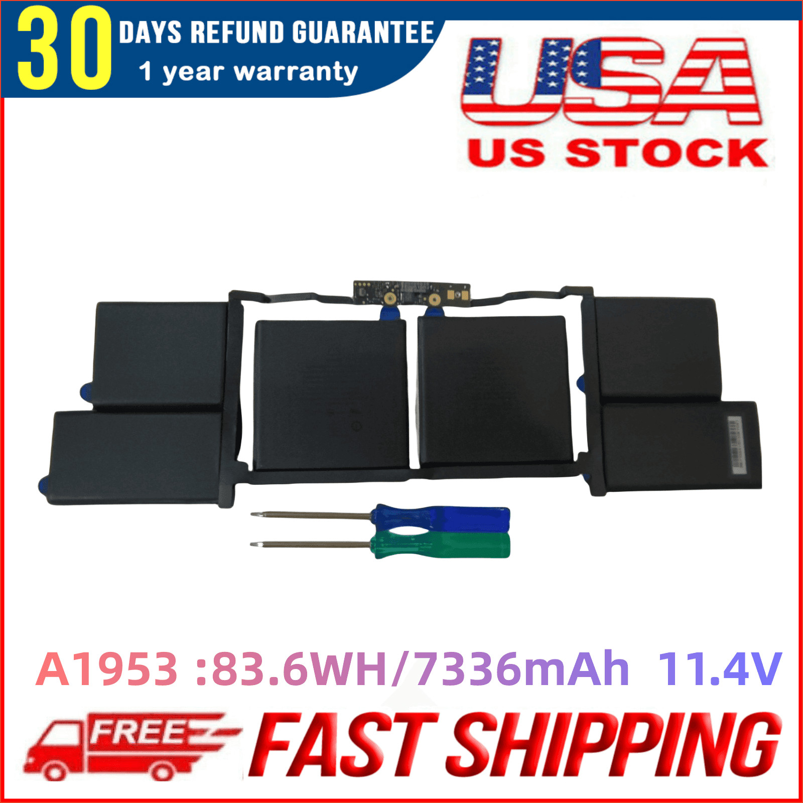 Genuine A1953 Battery for Apple MacBook Pro 15''A1990 Mid2018 2019 EMC 3215 3359