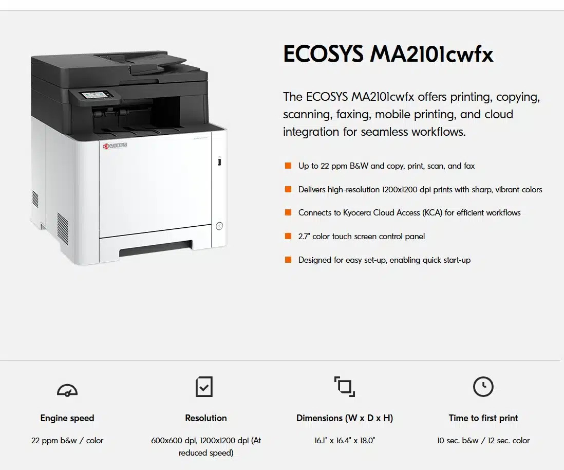Kyocera ECOSYS MA2101cwfx [110C222US0]