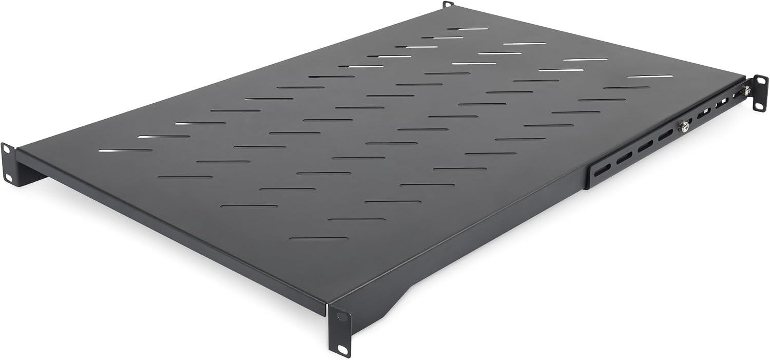 1U 4-Post Vented Rack Shelf, 28-34.4in, 150lb (ADJSHELFV-Rack)