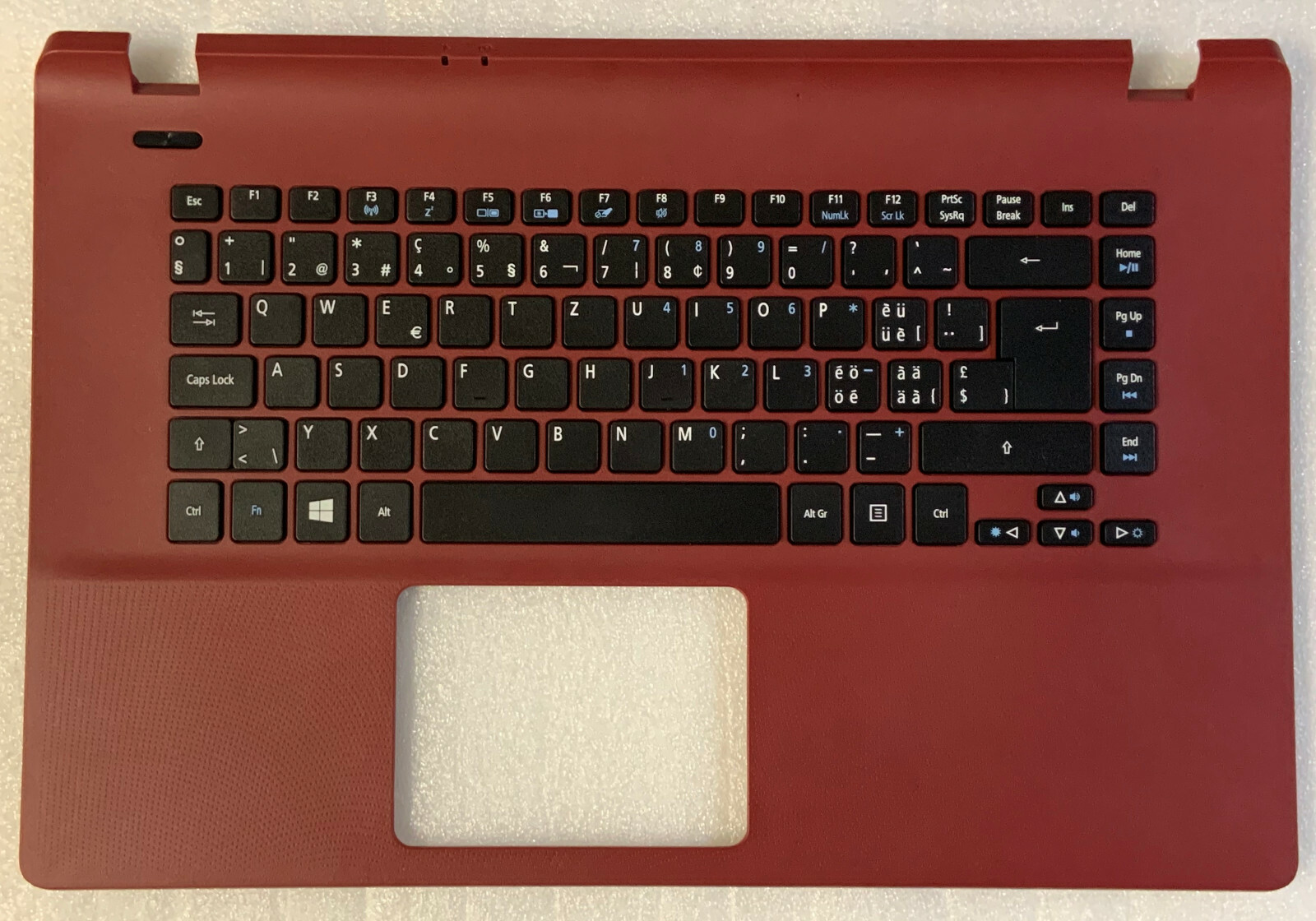 Acer Aspire ES1-520 QWERTZ Swiss-German Keyboard TOPCASE Red