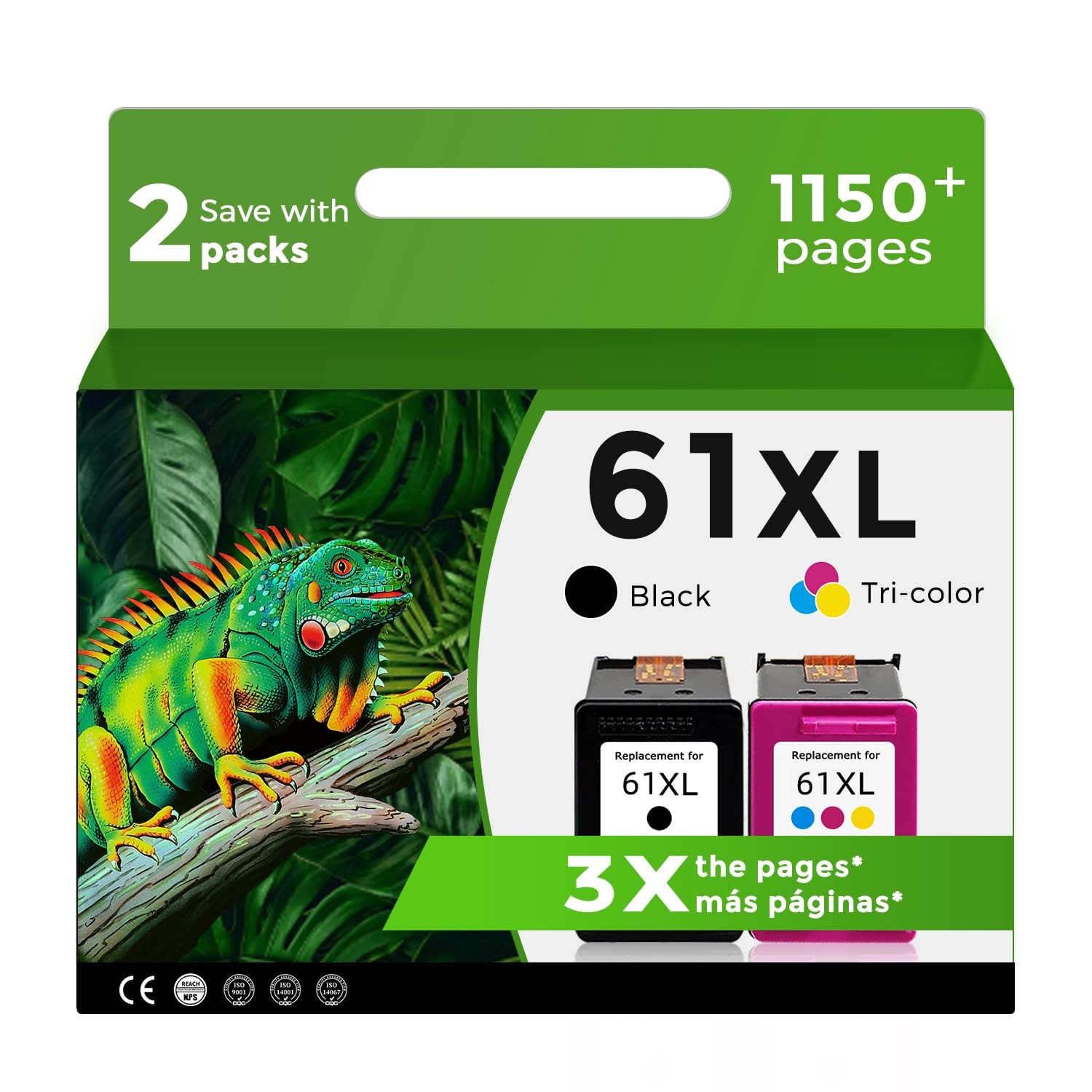 61XL Ink Cartridge Compatible for HP Ink 61 XL Black Color Combo 5530 4500