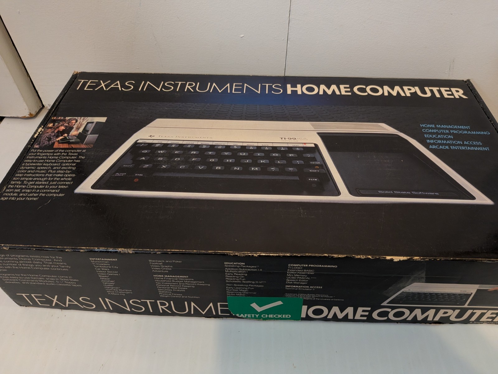 TEXAS INSTRUMENTS TI-99/4A Computer Console Only. In Original Box.  Early 1980s