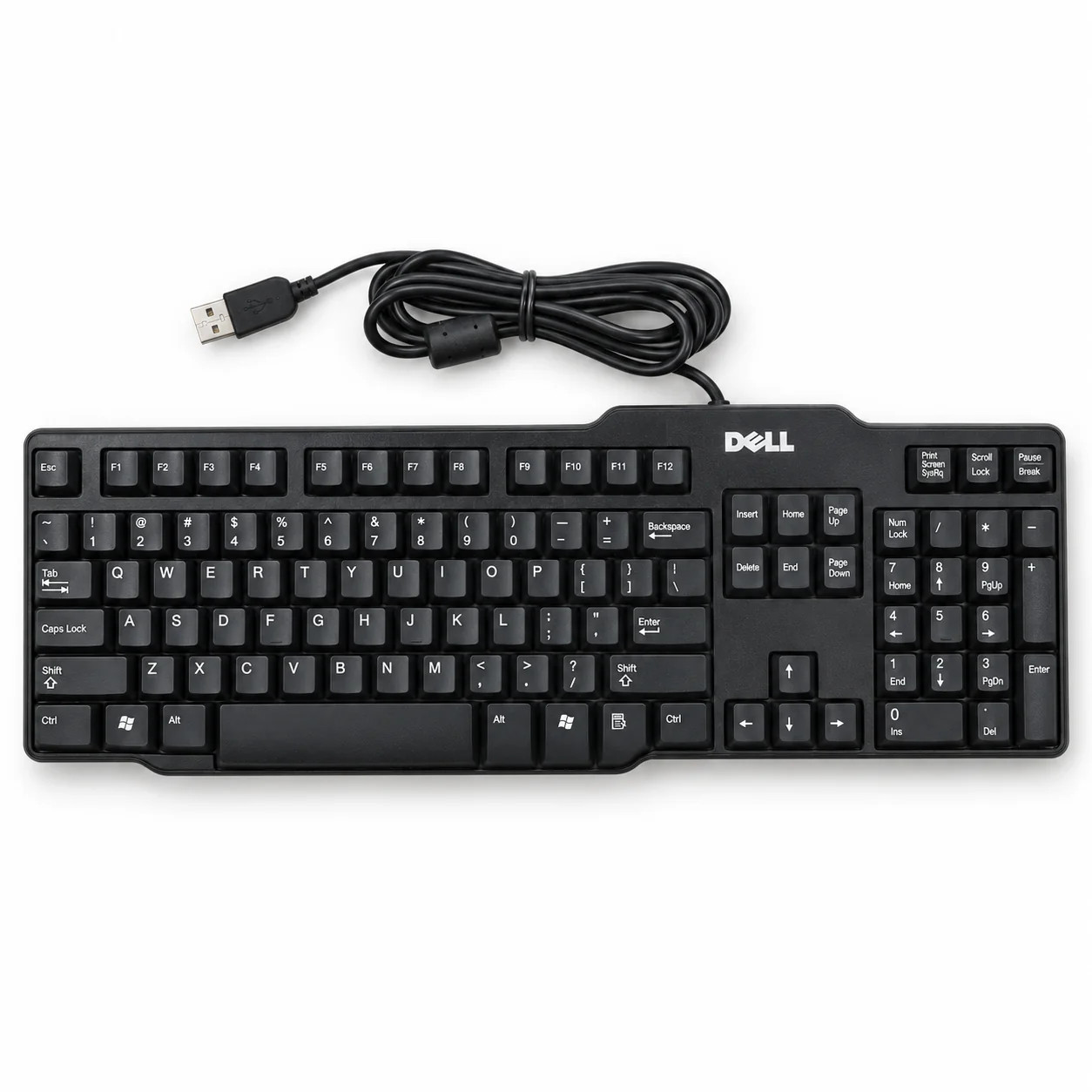 Dell L100 Wired USB Keyboard 104-Key US QWERTY Black