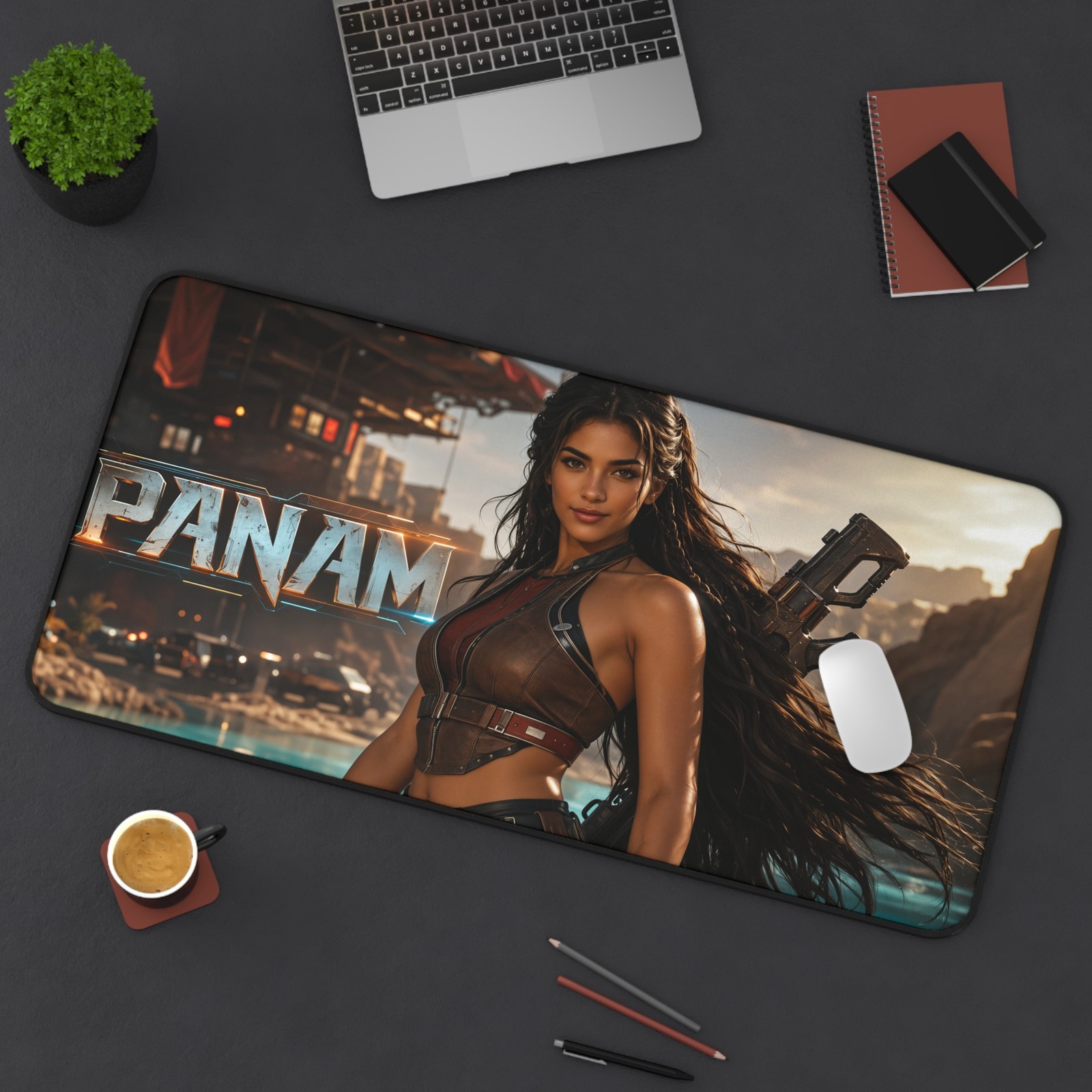 Panam Palmer Gaming Mouse Pad, Extended Desk Mat, PC Gaming Setup  Description: