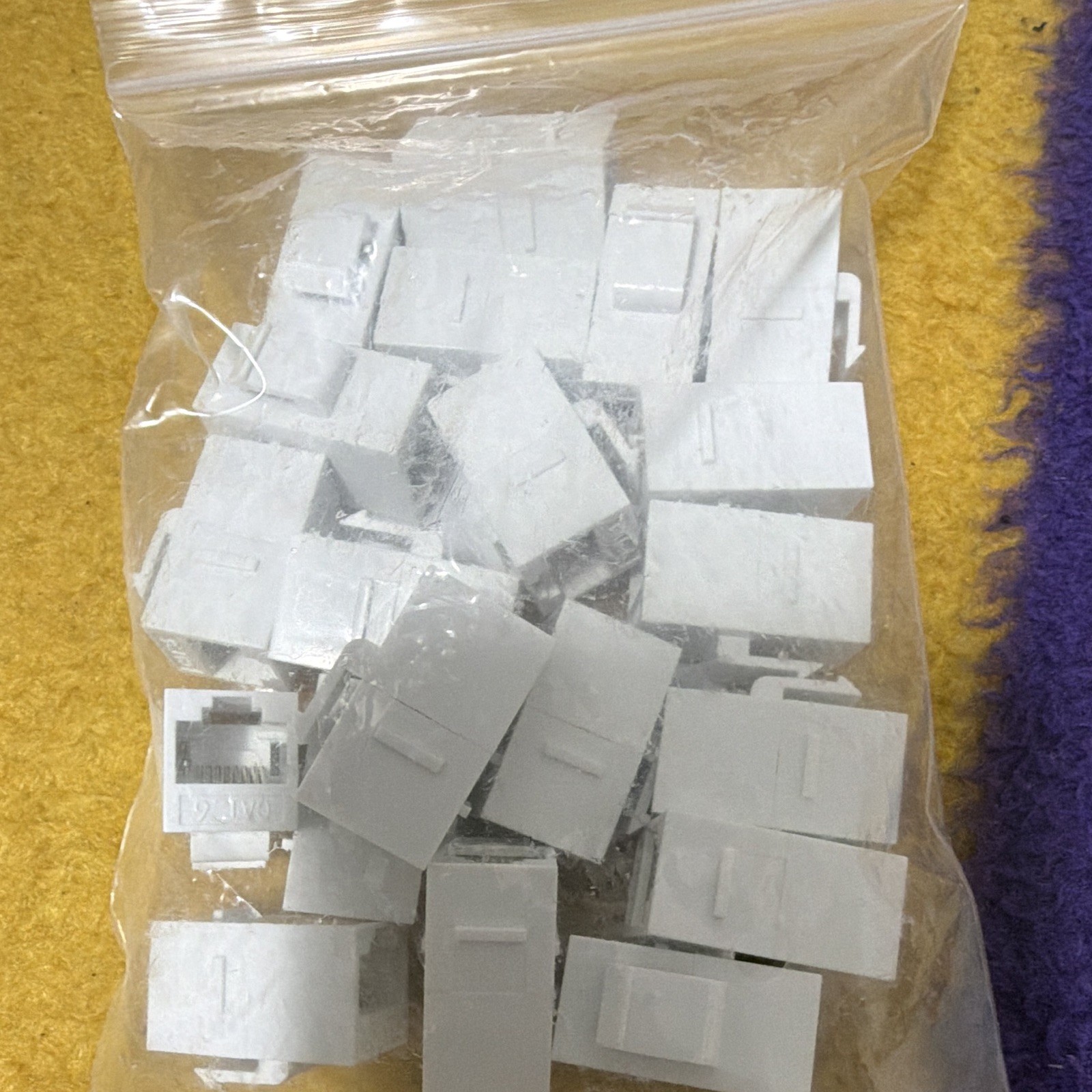 White Keystone Jack Inserts Modules Lot, Universal Compatible, Keystone Jack