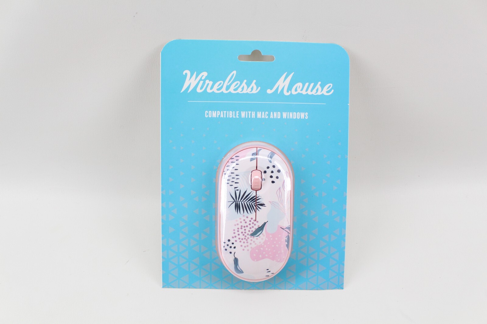 New Orbit Innovations Wireless Mouse w/ Scroll Wheel Compatible Mac/PC Pink/Leaf